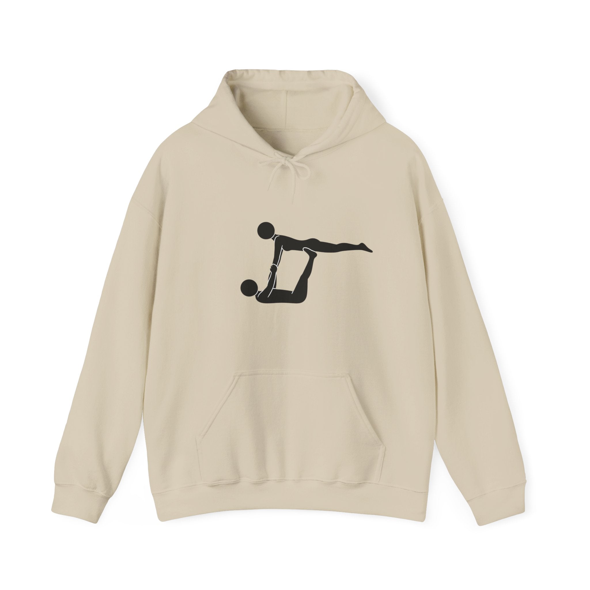Acro Yoga Partner Pose Hoodie — Silhouette Couples Acrobatics Sweatshirt