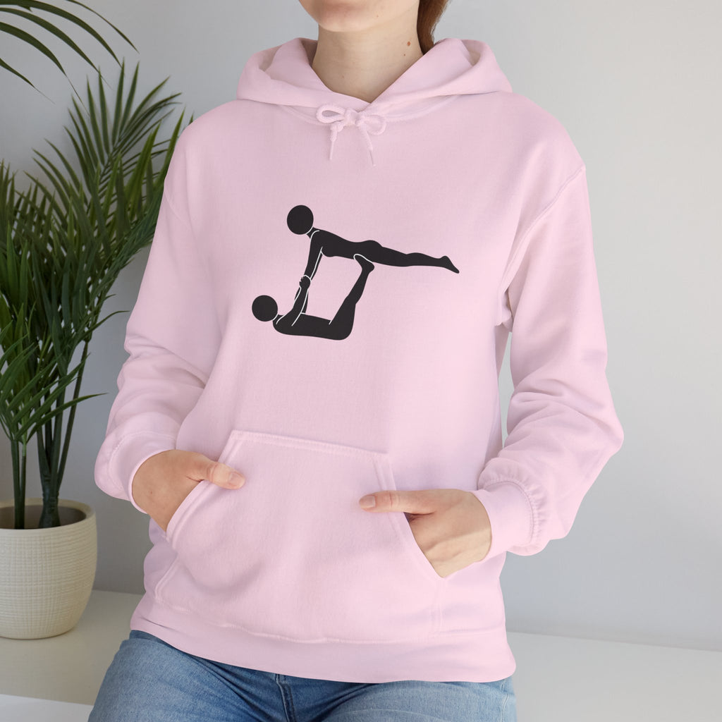 Acro Yoga Partner Pose Hoodie — Silhouette Couples Acrobatics Sweatshirt