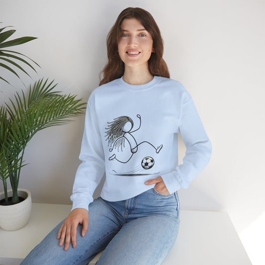 Dreadlock Soccer Sweatshirt Stick Figure Gift