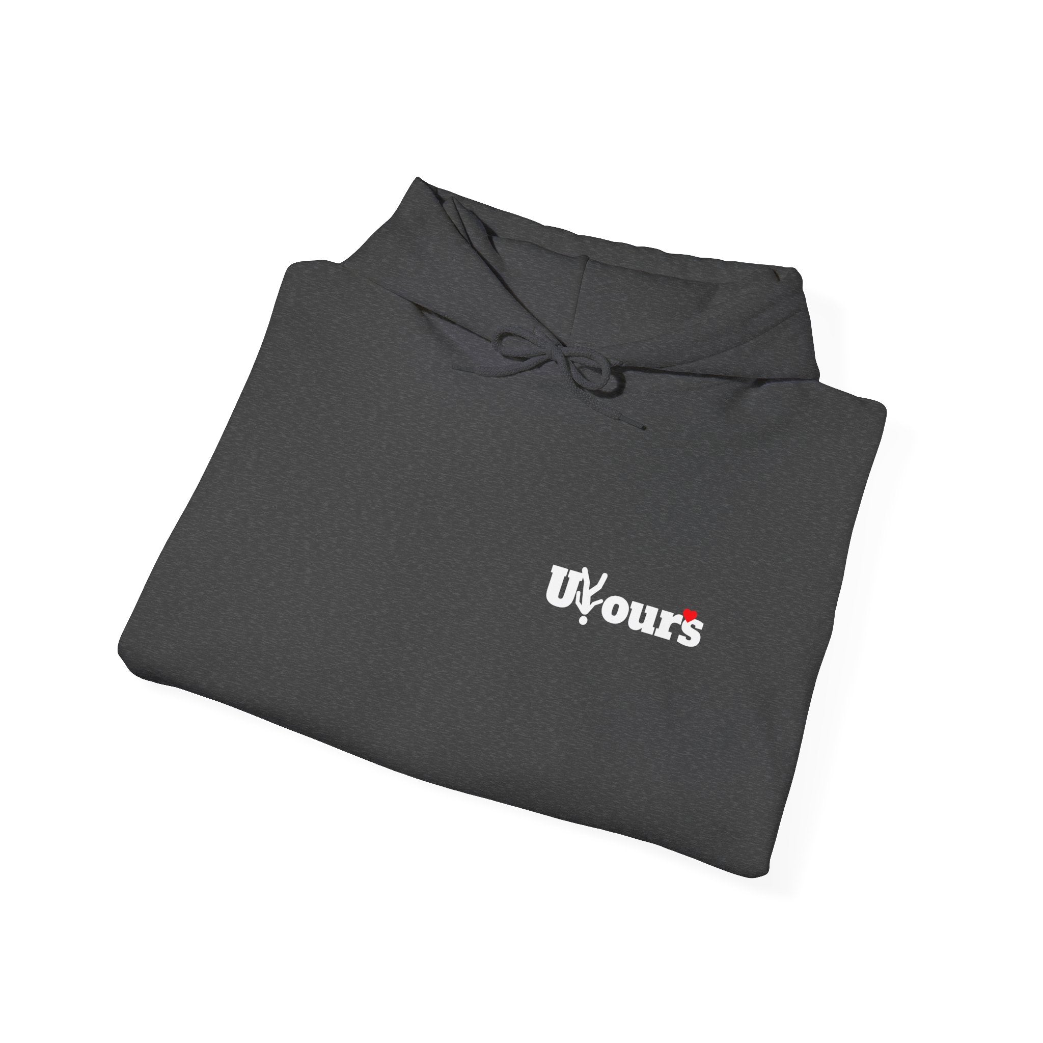 Hoodie — 'Uours' Minimalist Black Pullover