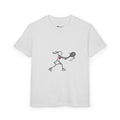 Stick Figure Tennis Player Youth T-Shirt | Kids Sports Tee
