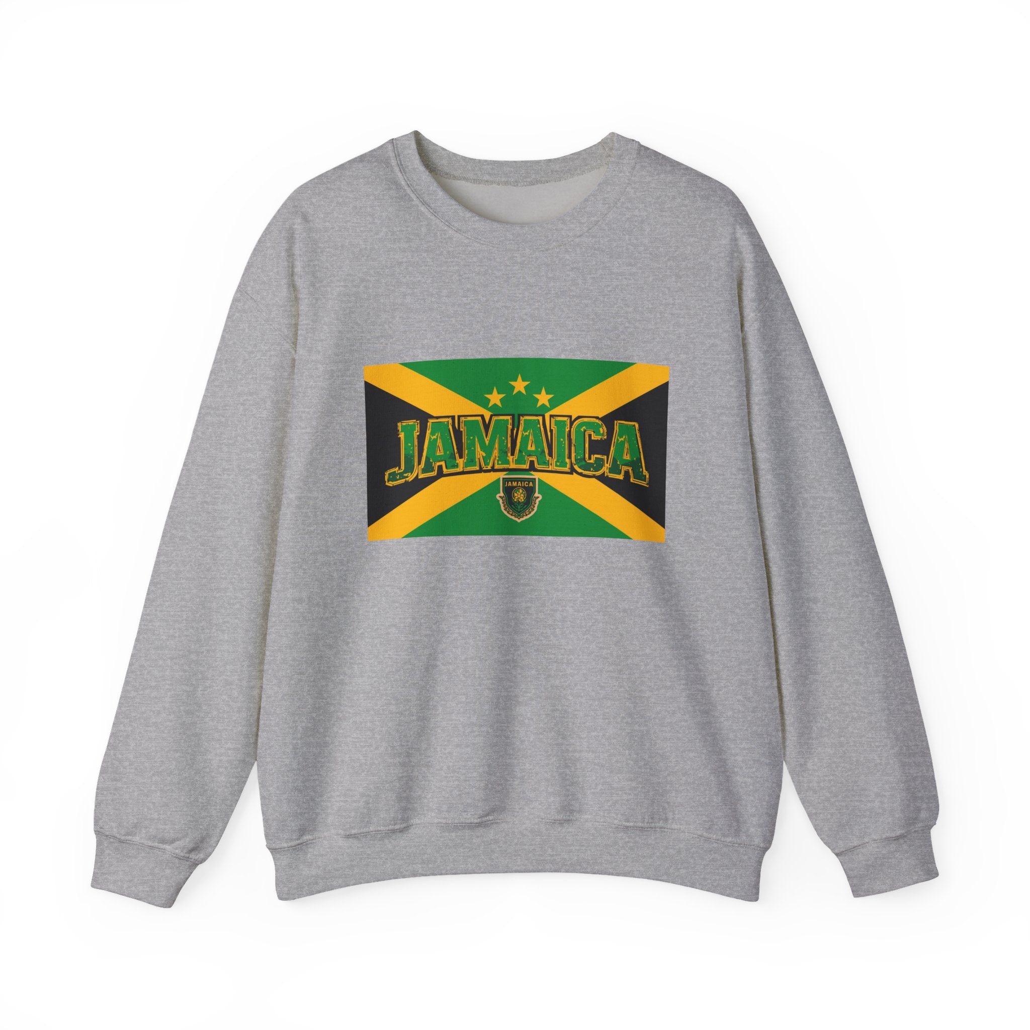 Jamaica Flag Crewneck Sweatshirt — Retro Jamaica Graphic Pullover