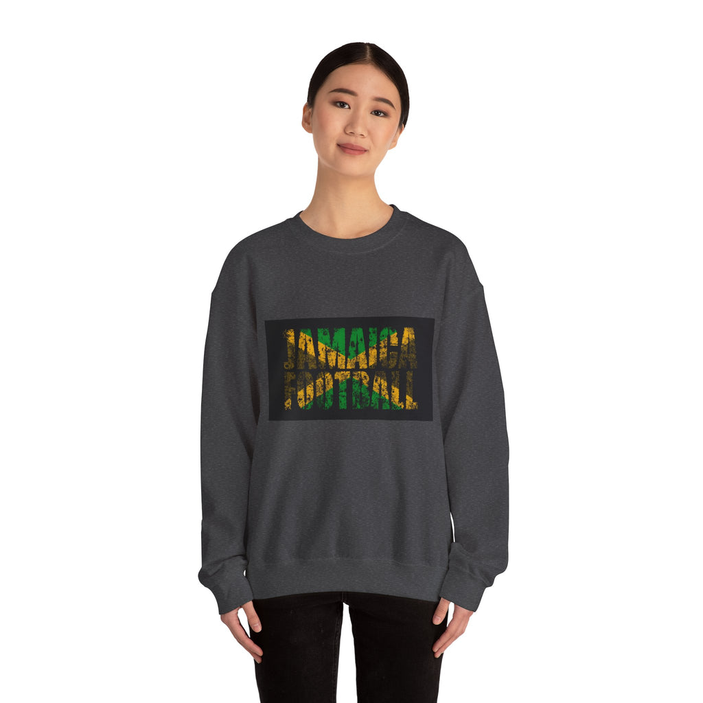 Crewneck Sweatshirt — Jamaican Flag Patterned DNA Graphic