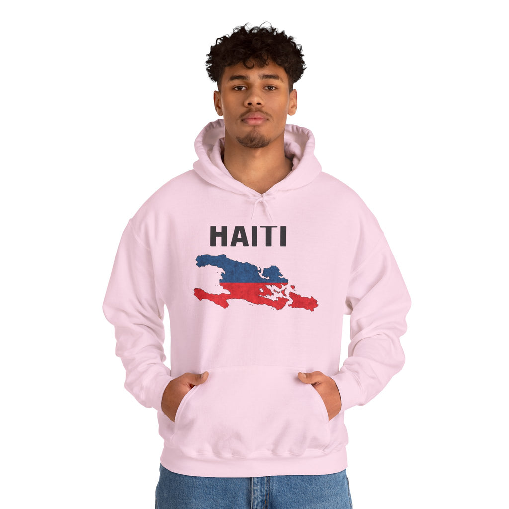 Haiti Map Hoodie – Patriotic Haiti Flag Map Sweatshirt
