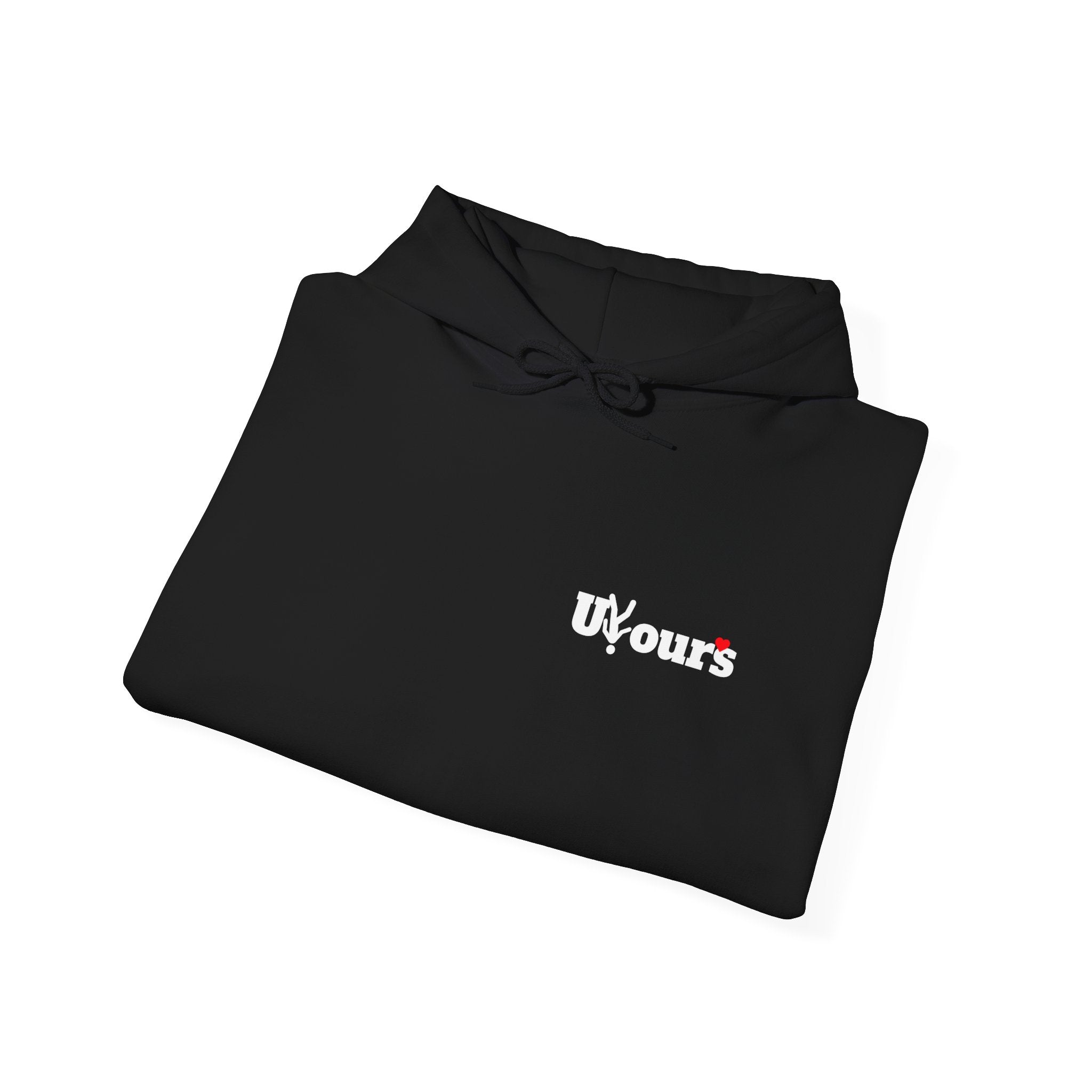 Hoodie — 'Uours' Minimalist Black Pullover