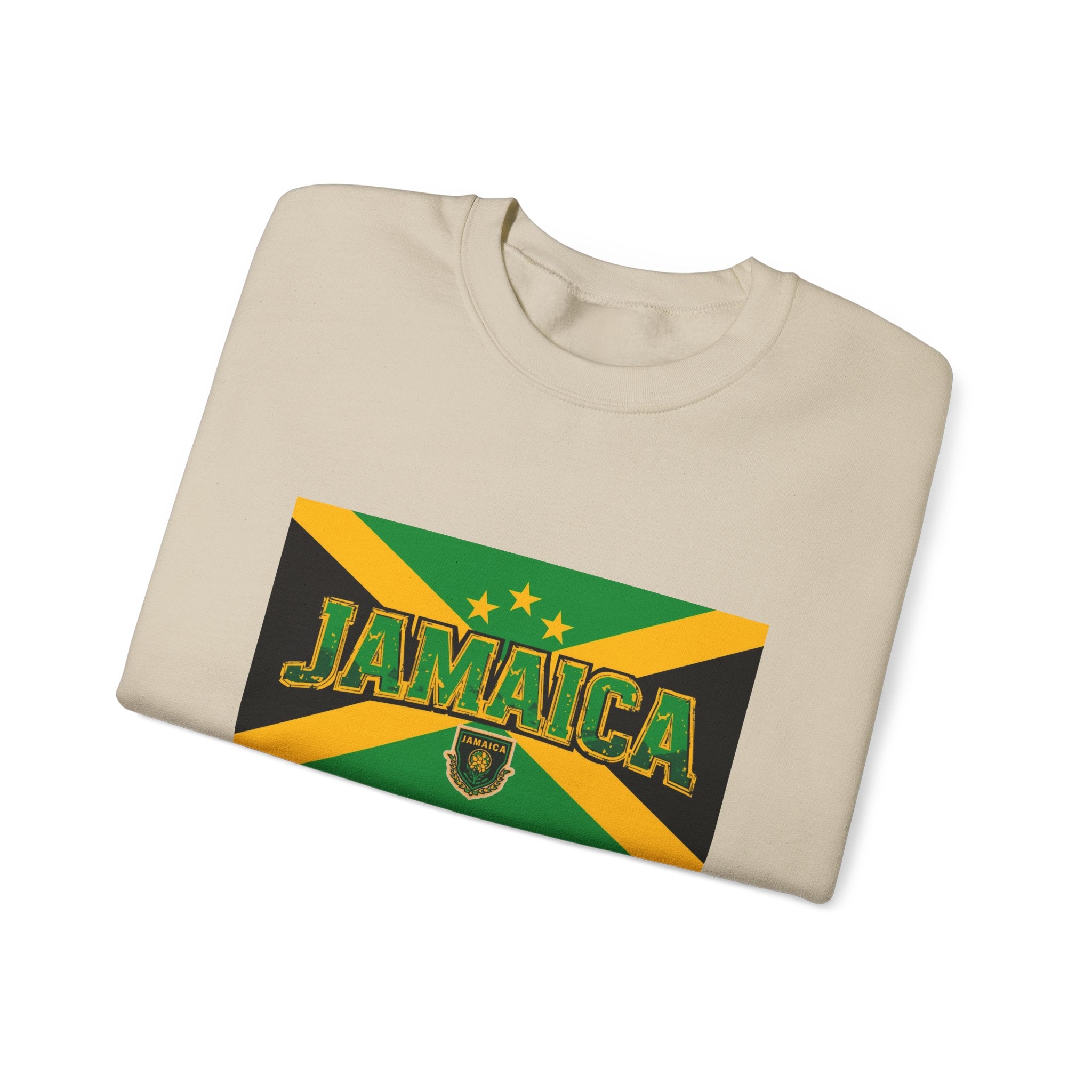 Jamaica Flag Crewneck Sweatshirt — Retro Jamaica Graphic Pullover