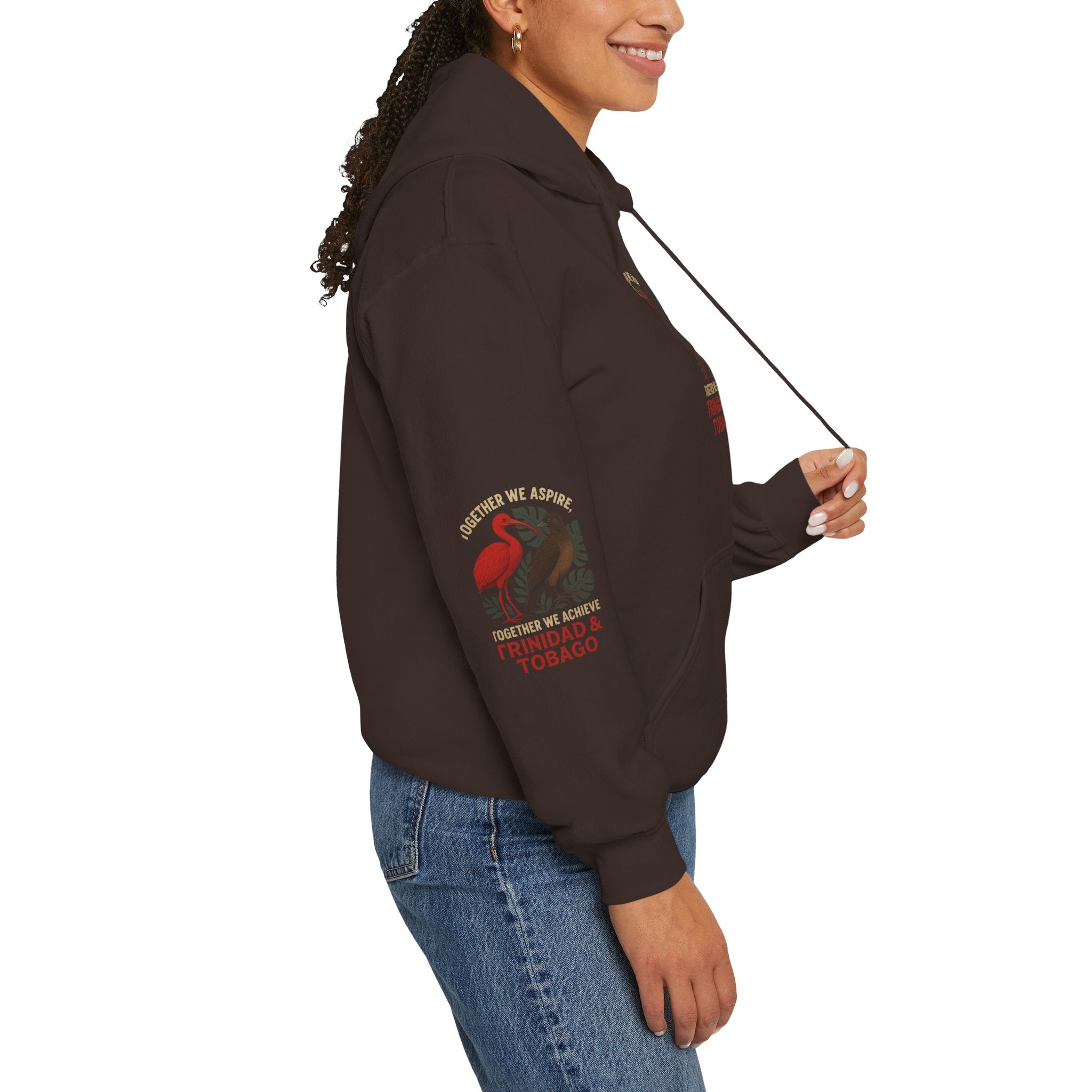 Trinidad & Tobago Flamingo Crest Hoodie | Island Pride Sweatshirt