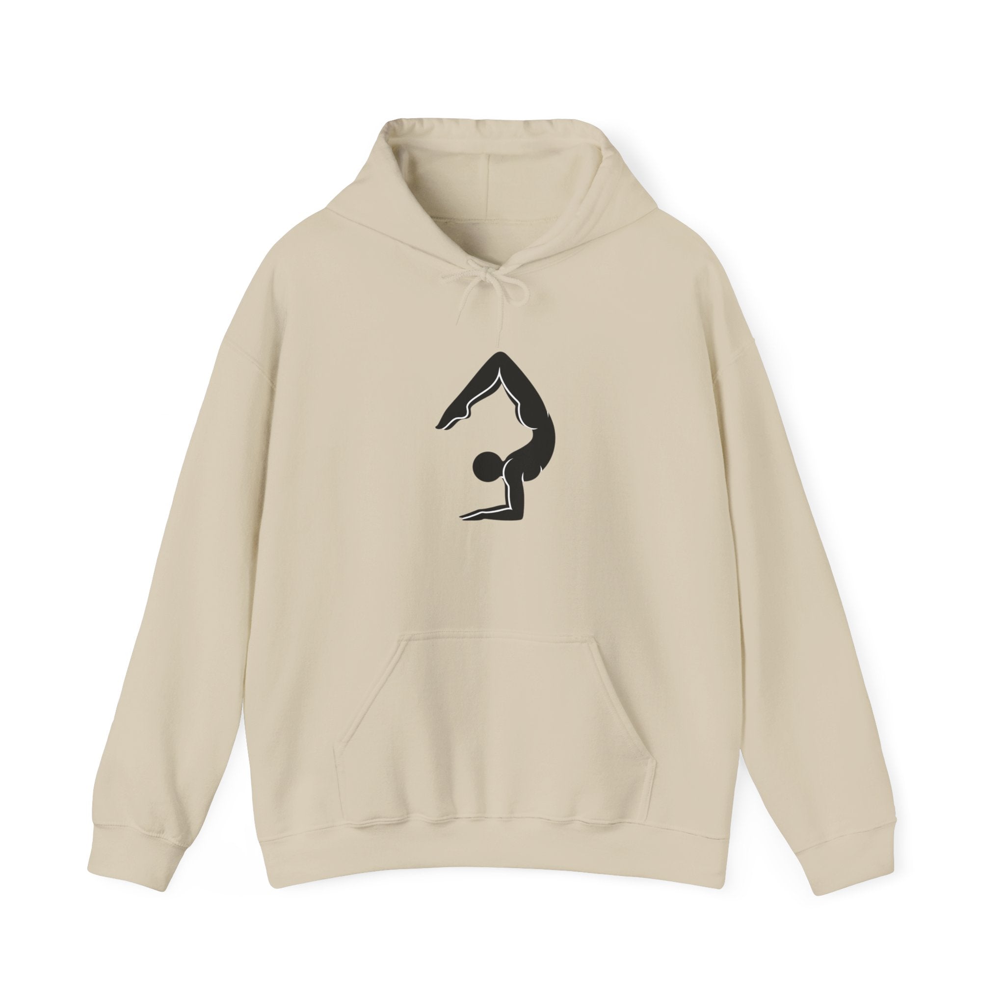 Yoga Pose Hoodie — Minimal Handstand Silhouette Sweatshirt