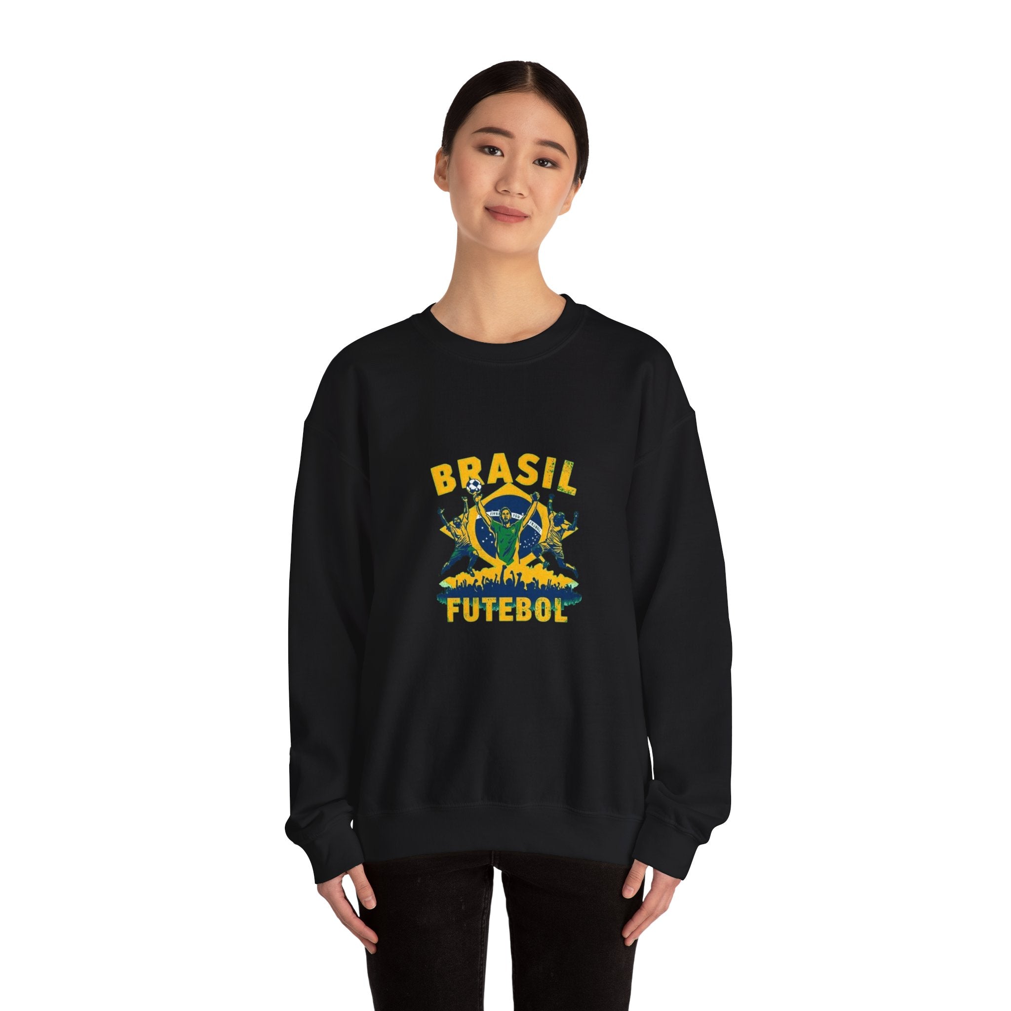 Brasil Futebol Crewneck Sweatshirt — Brazilian Soccer Graphic Pullover