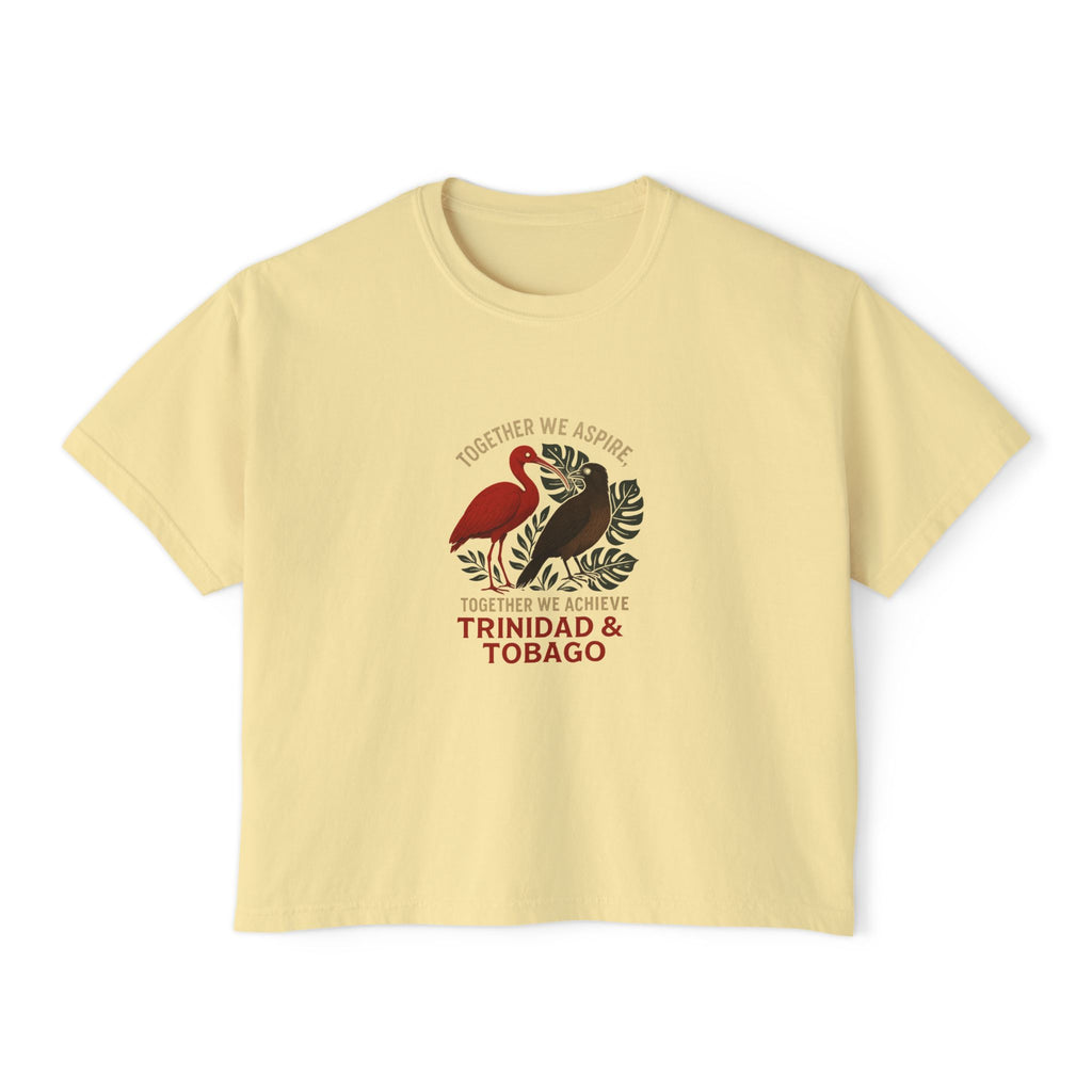 Trinidad & Tobago Graphic Tee — 'Together We Achieve' Women’s Boxy Shirt