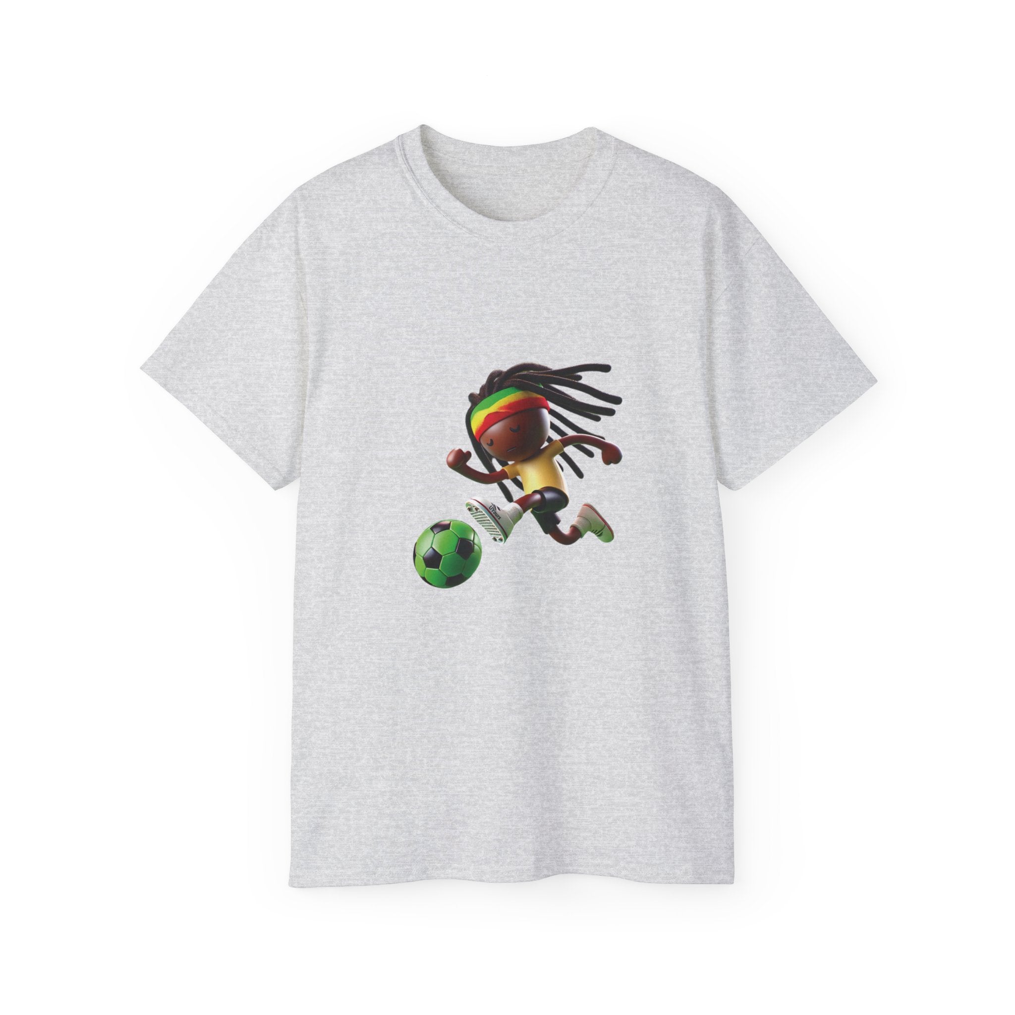 Unisex Ultra Cotton Tee Dread Soccer Player Irie