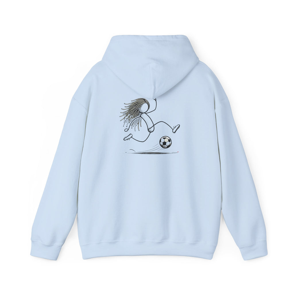 Unisex Heavy Blend™ Hooded Sweatshirt Dreadlocks, Soccer Player