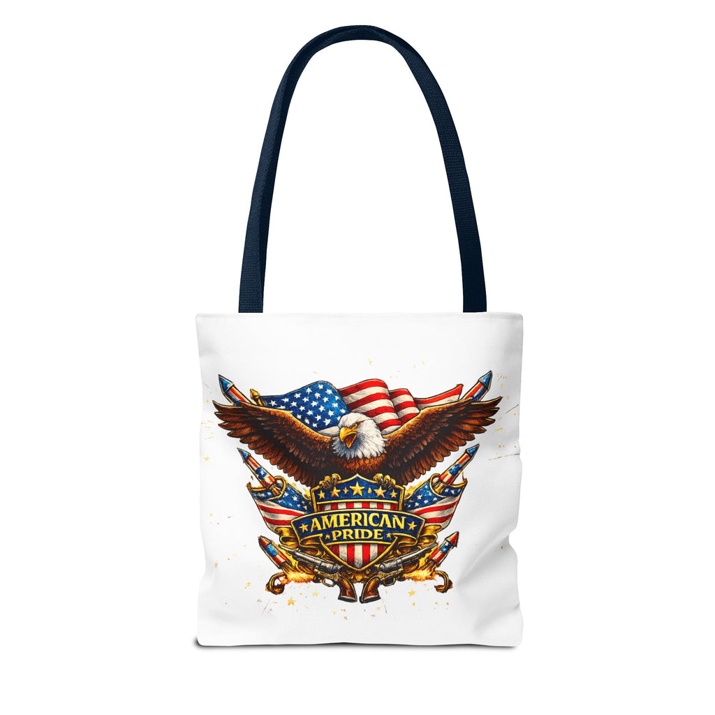 Patriotic USA Tote Bag — American Pride Eagle & Flag All-Over Print