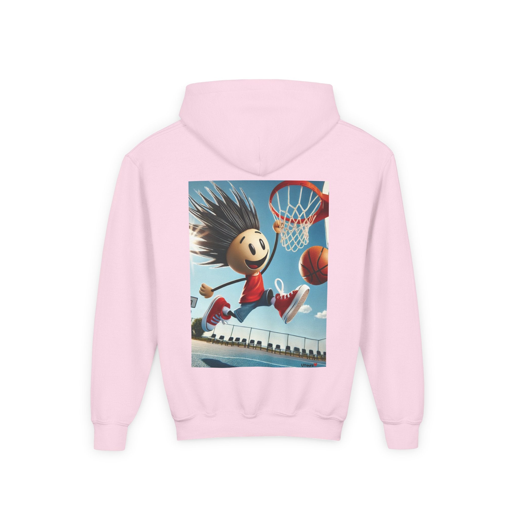 Hoops Champion: Stick Figure Dunk Edition Youth Hoodie Basketball