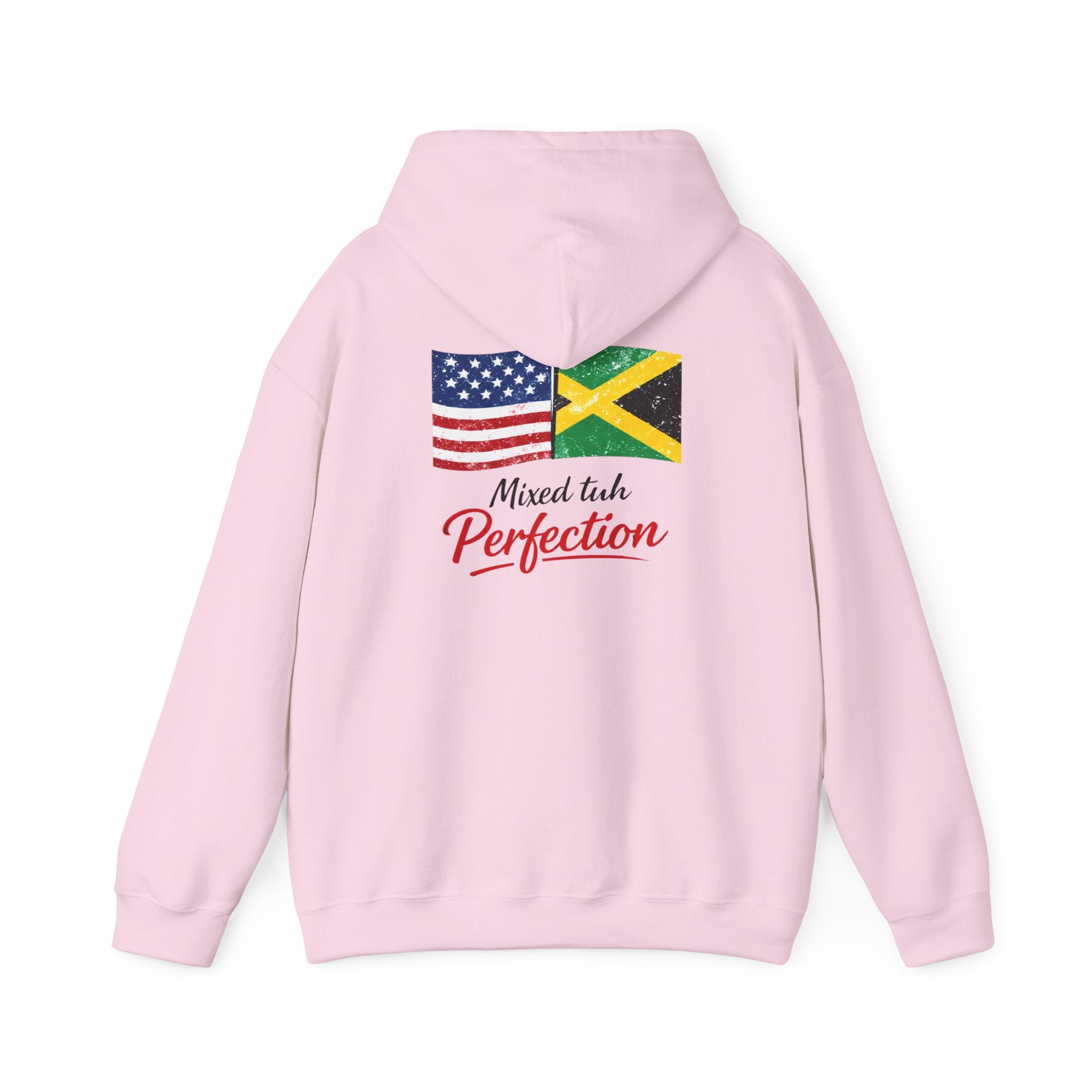 Jamaican American Flags Hoodie — "Mixed tuh Perfection" Pride Pullover