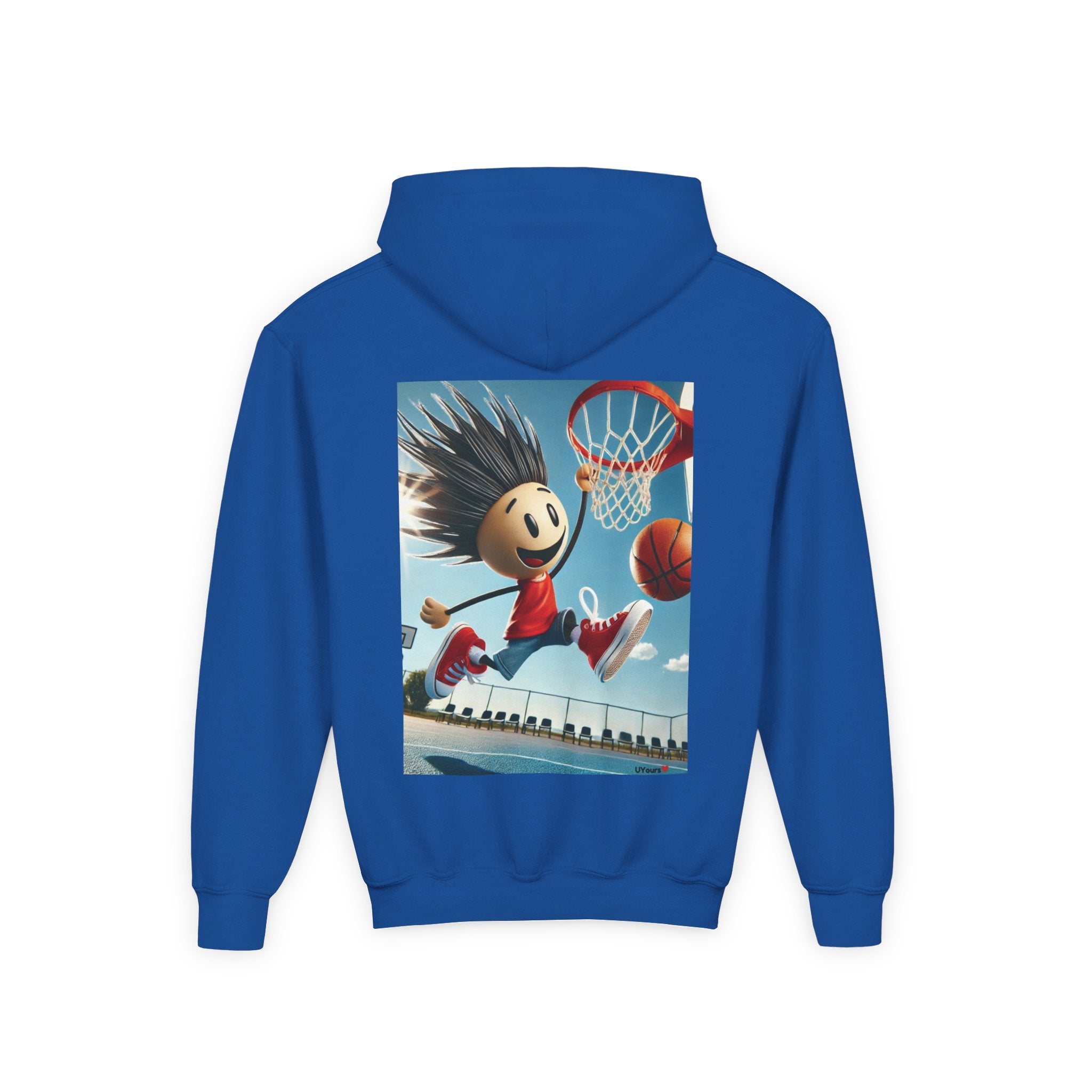 Hoops Champion: Stick Figure Dunk Edition Youth Hoodie Basketball