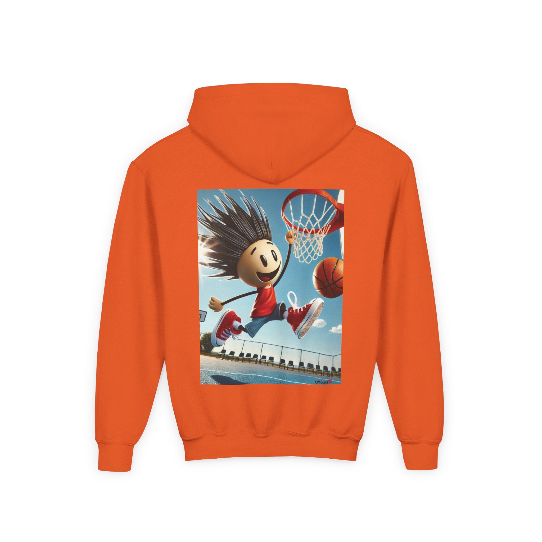 Hoops Champion: Stick Figure Dunk Edition Youth Hoodie Basketball