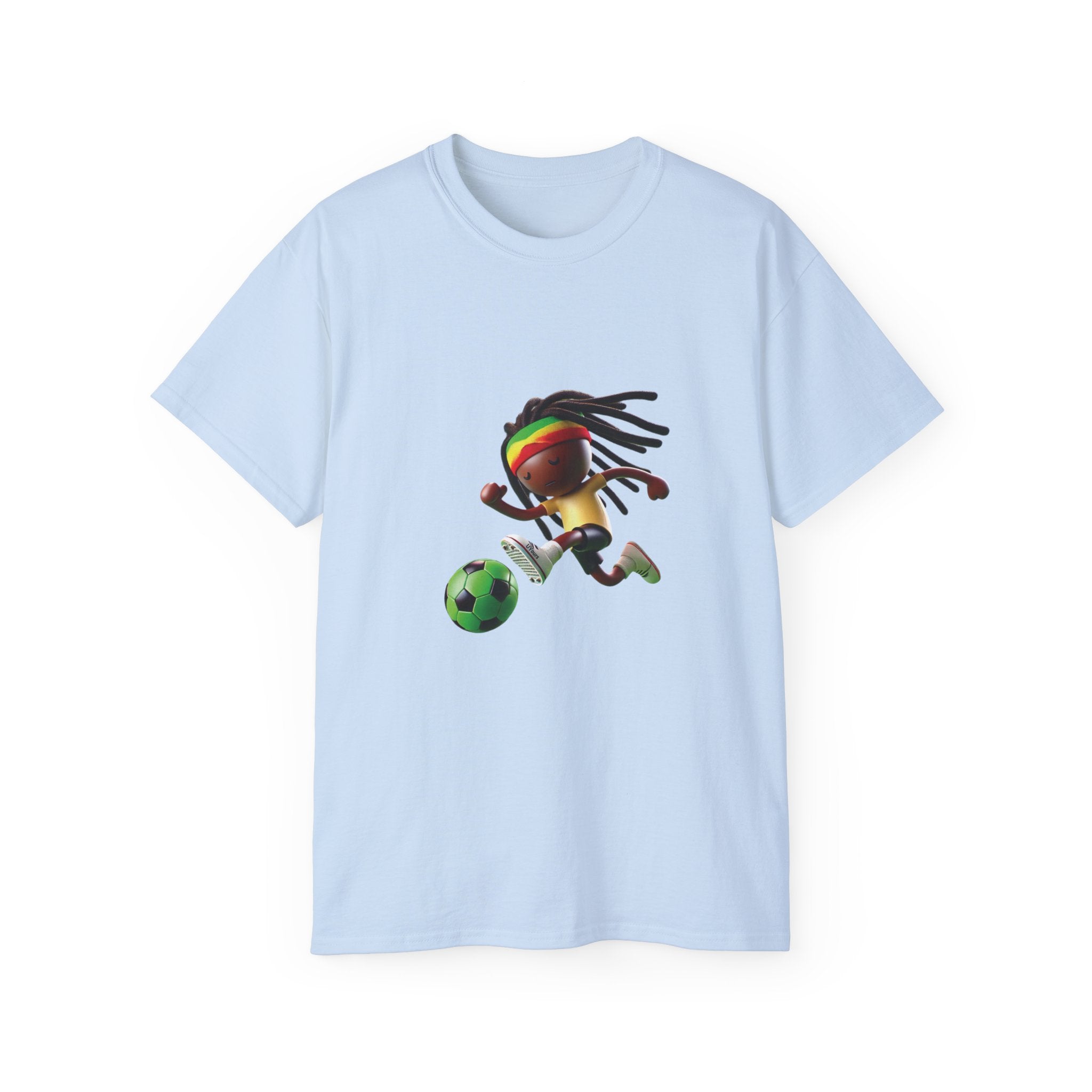 Unisex Ultra Cotton Tee Dread Soccer Player Irie