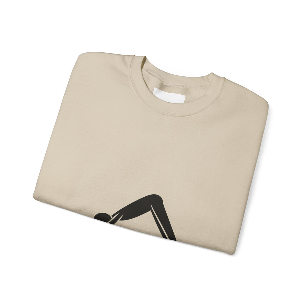 Yoga Downward Dog Crewneck Sweatshirt — Minimal Yoga Pose Pullover