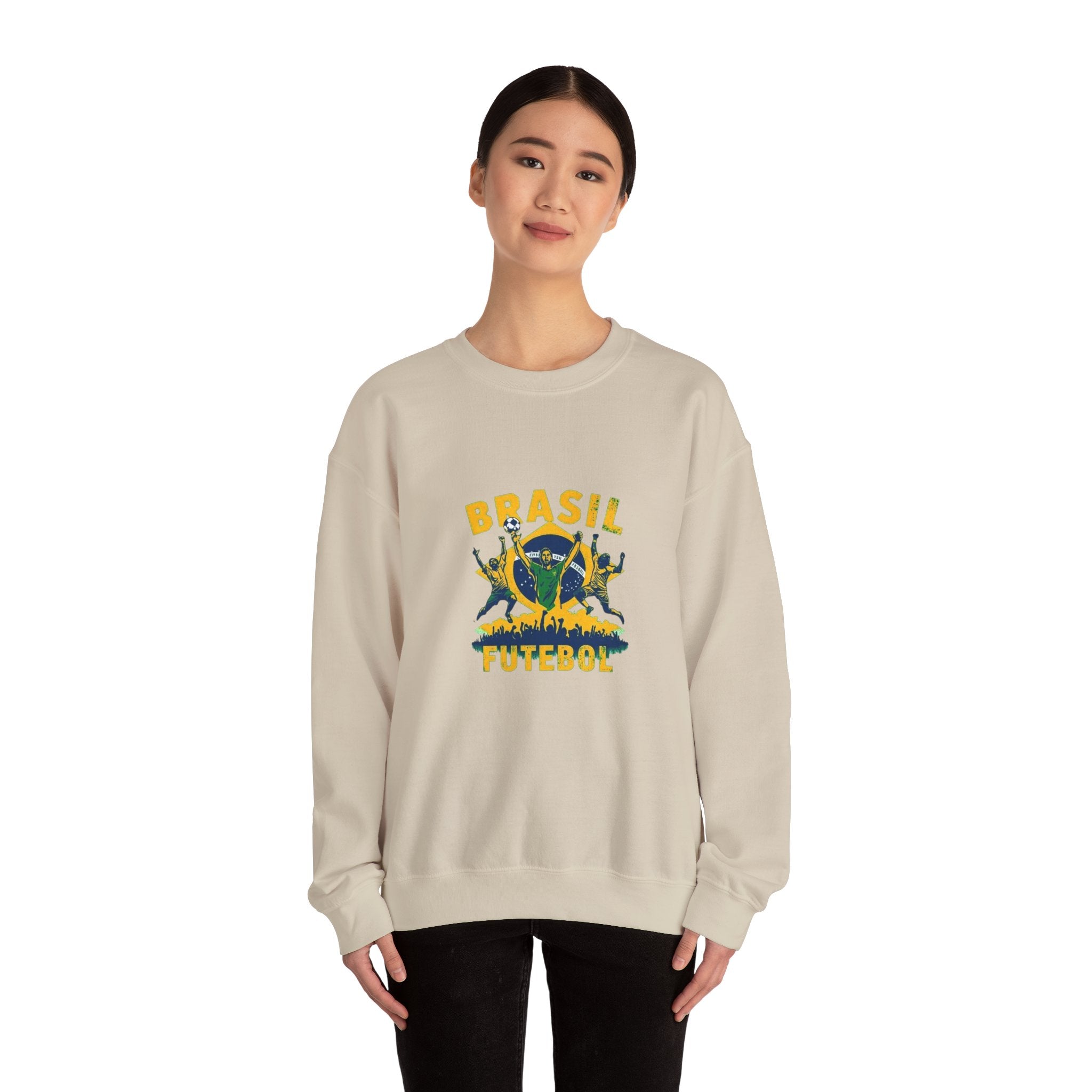 Brasil Futebol Crewneck Sweatshirt — Brazilian Soccer Graphic Pullover