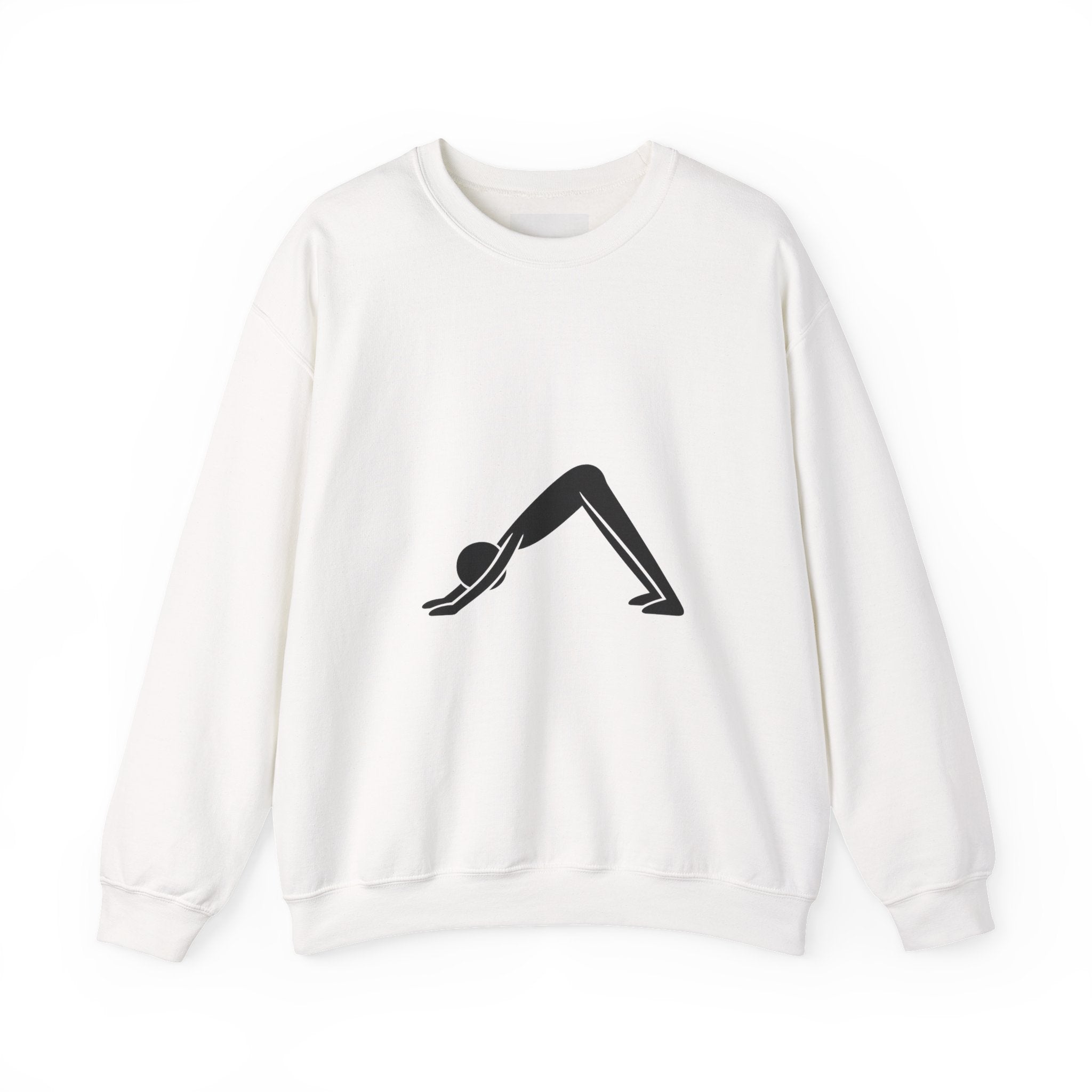Yoga Downward Dog Crewneck Sweatshirt — Minimal Yoga Pose Pullover