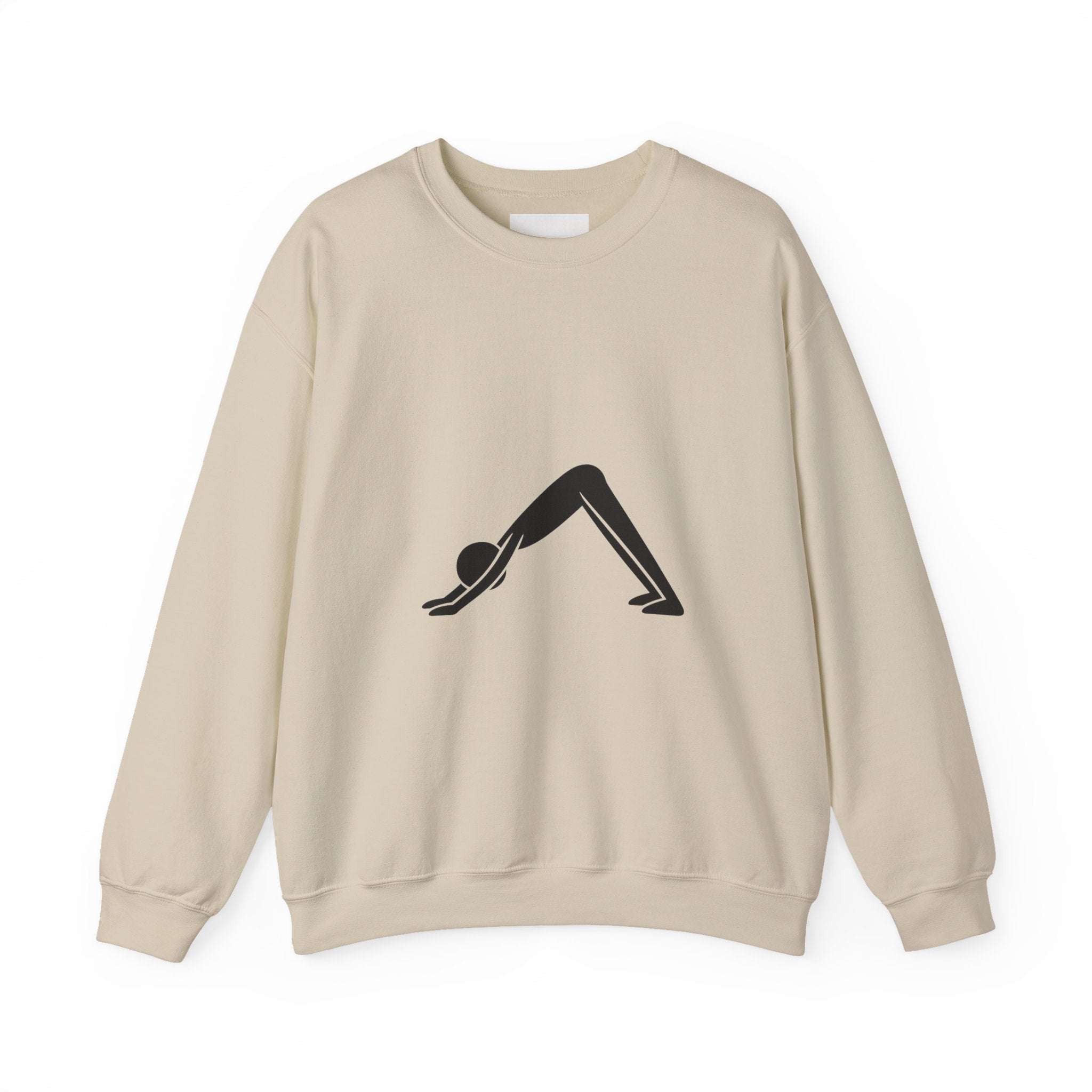Yoga Downward Dog Crewneck Sweatshirt — Minimal Yoga Pose Pullover