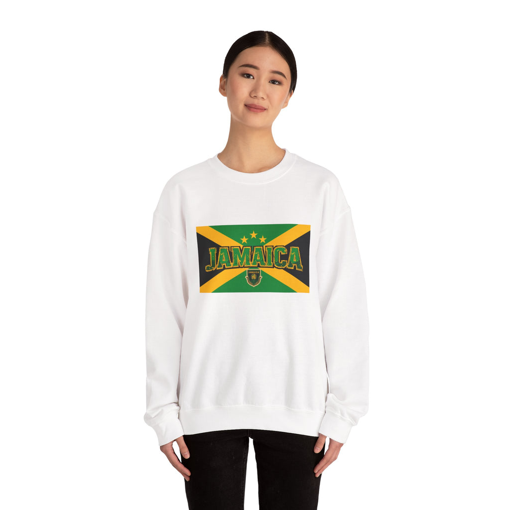 Jamaica Flag Crewneck Sweatshirt — Retro Jamaica Graphic Pullover
