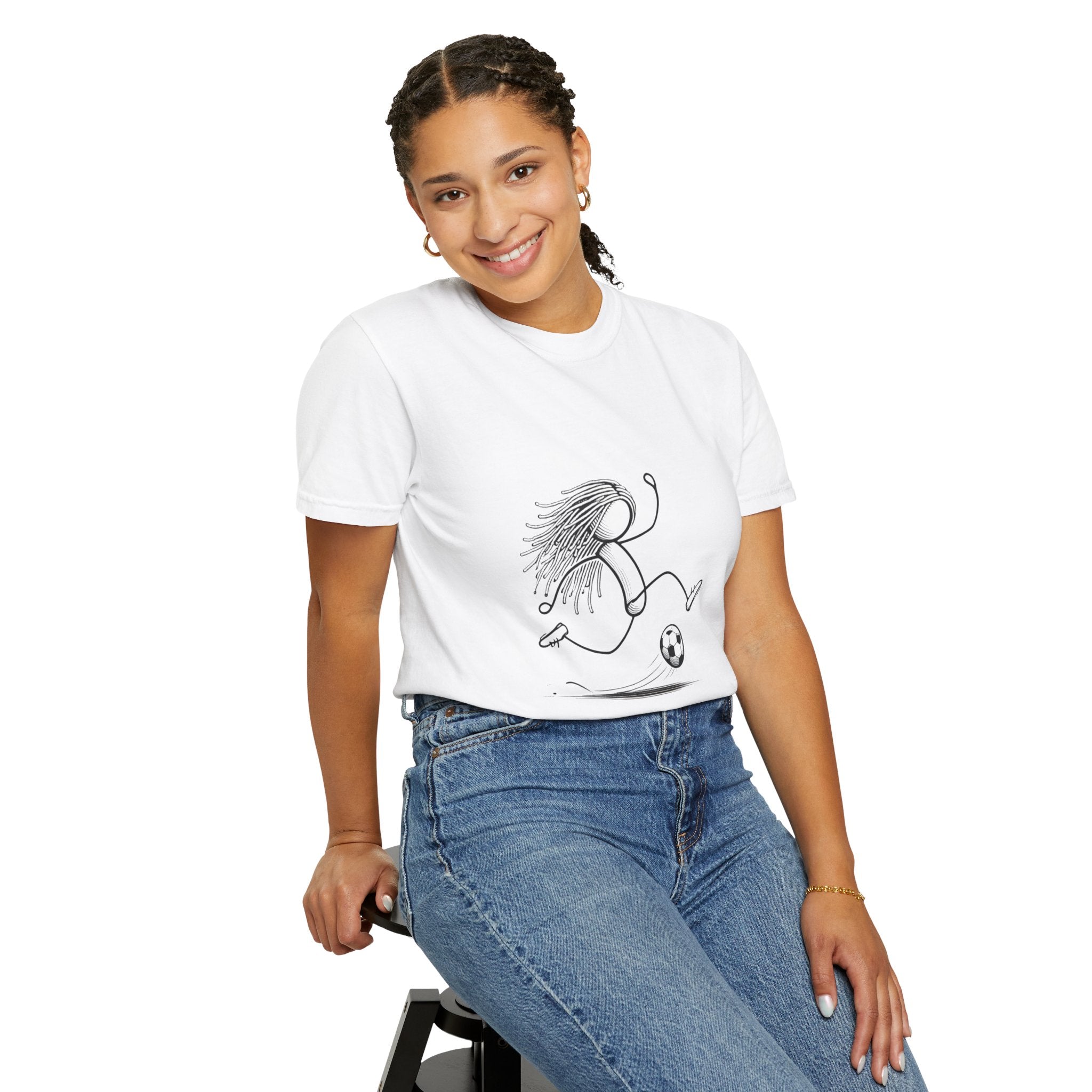 Soccer Girl Sketch T-Shirt
