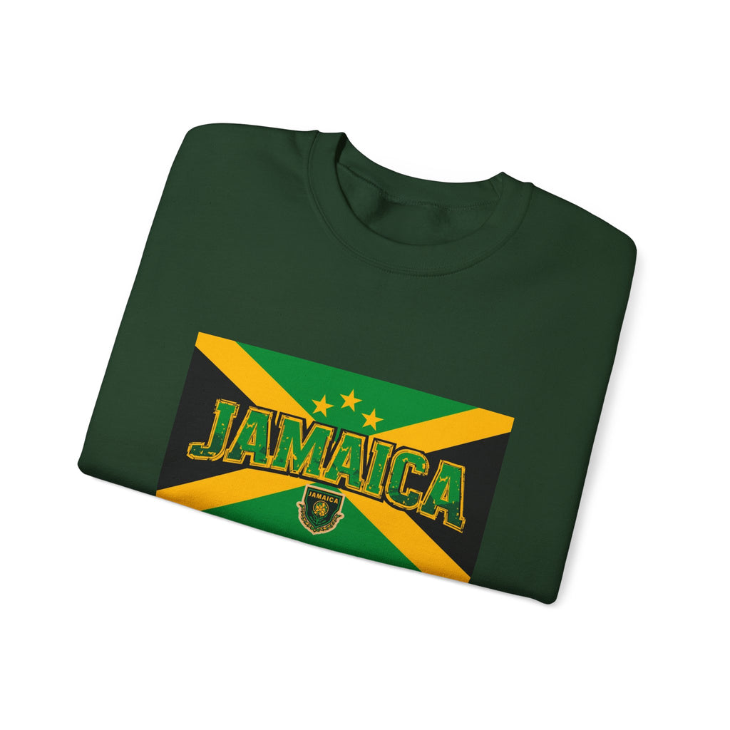 Jamaica Flag Crewneck Sweatshirt — Retro Jamaica Graphic Pullover