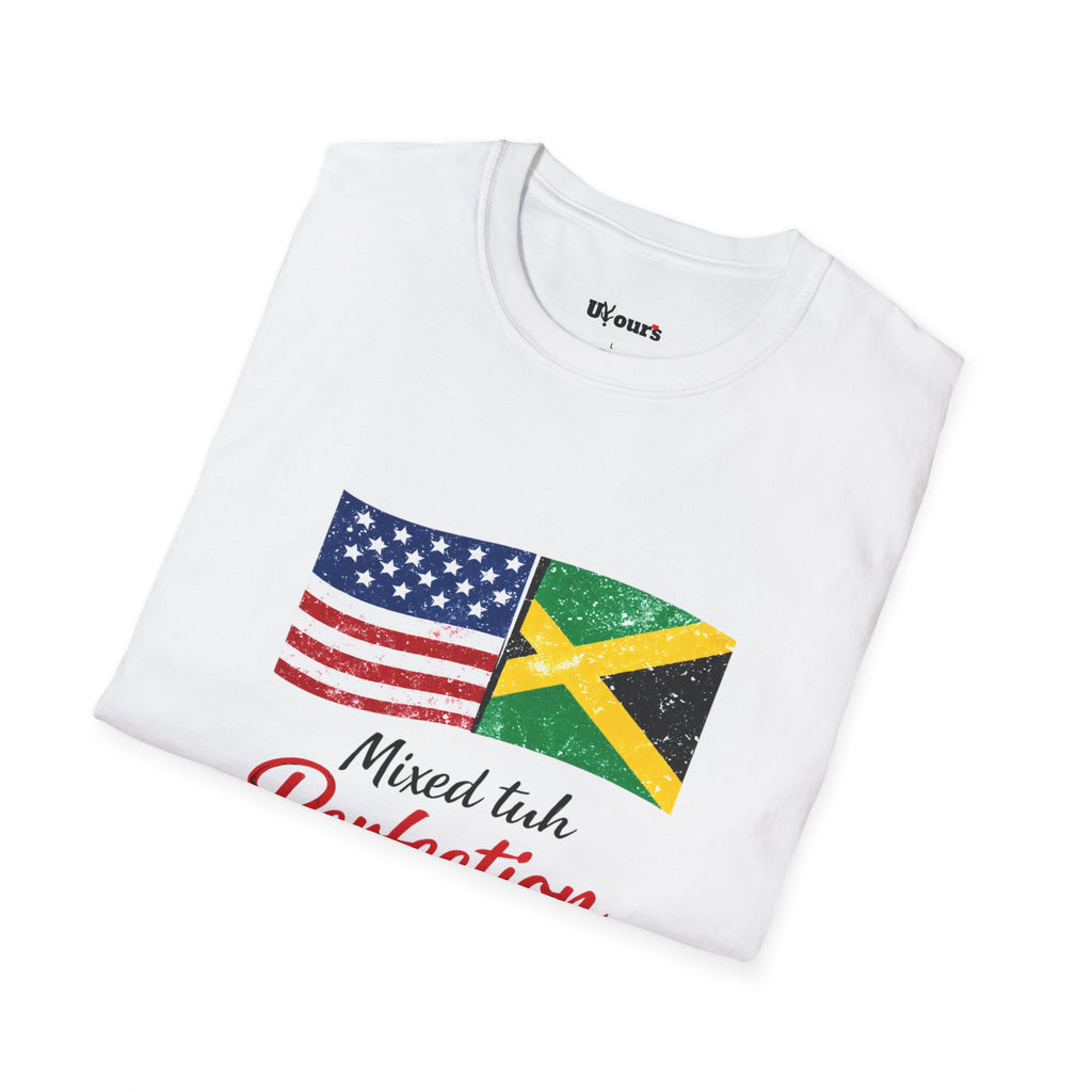 Jamaican American Flag T-Shirt - "Mixed Tuh Perfection" Heritage Tee