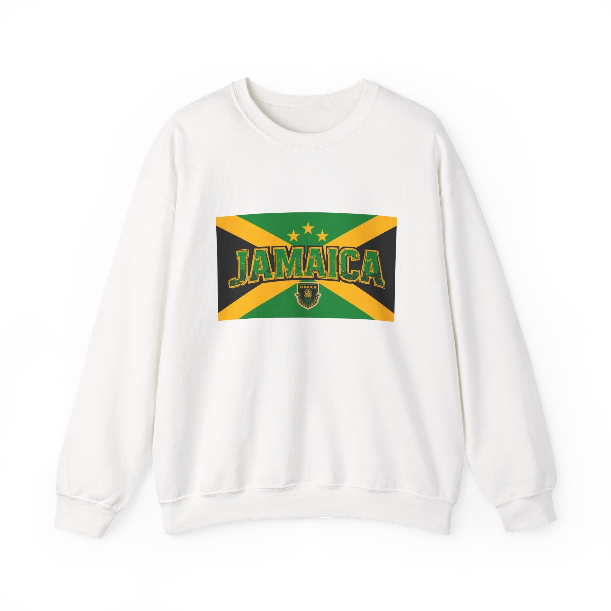 Jamaica Flag Crewneck Sweatshirt — Retro Jamaica Graphic Pullover