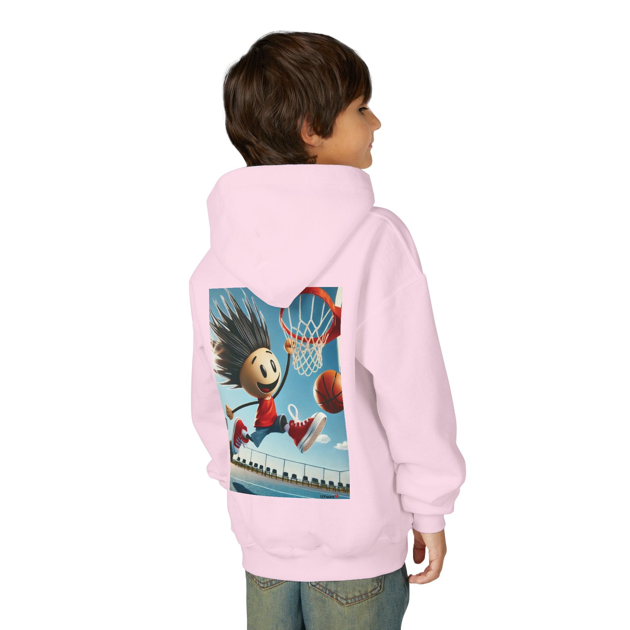 Hoops Champion: Stick Figure Dunk Edition Youth Hoodie Basketball