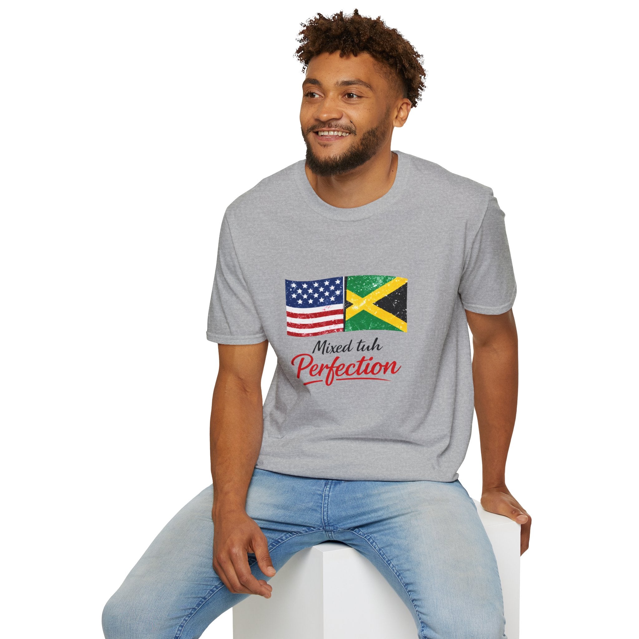 Jamaican American Flag T-Shirt - "Mixed Tuh Perfection" Heritage Tee
