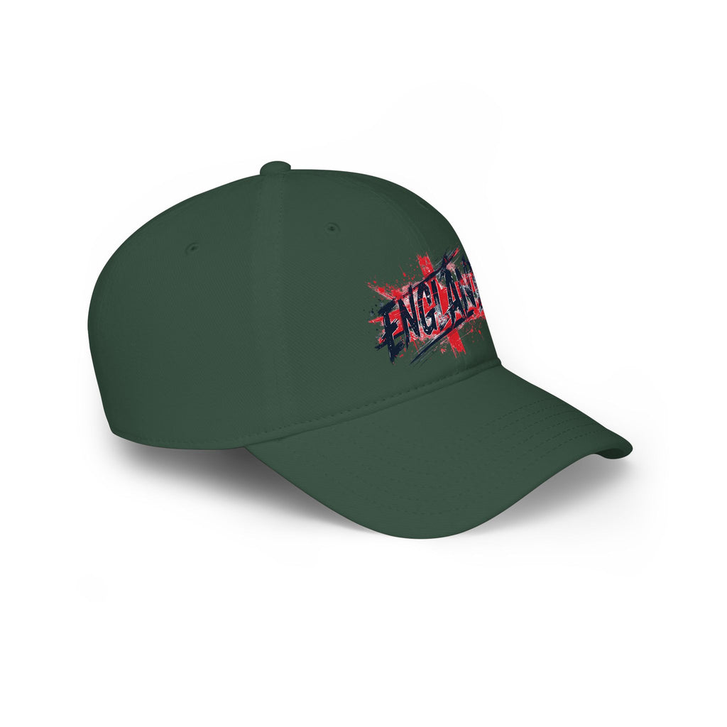 England Flag Baseball Cap – Grunge 'England' Logo Low Profile Hat, Patriotic Soccer Fan Gift