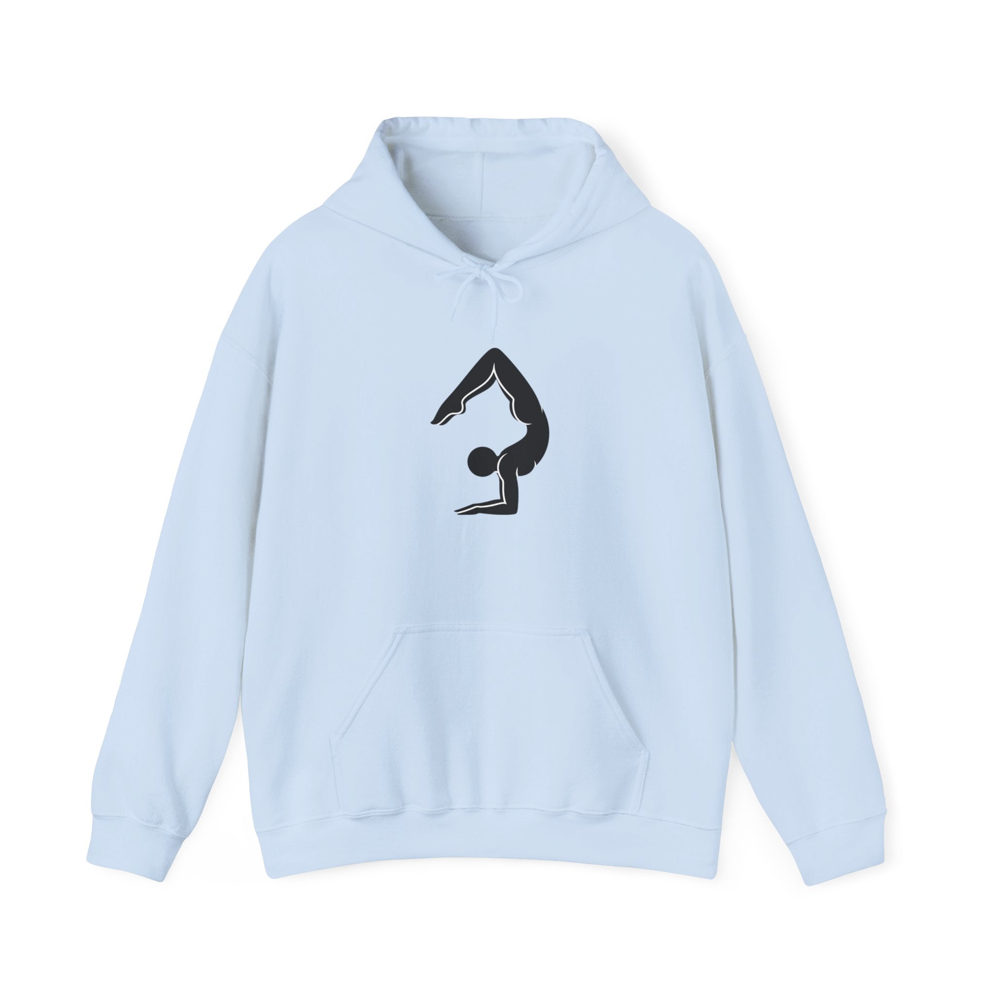 Yoga Pose Hoodie — Minimal Handstand Silhouette Sweatshirt