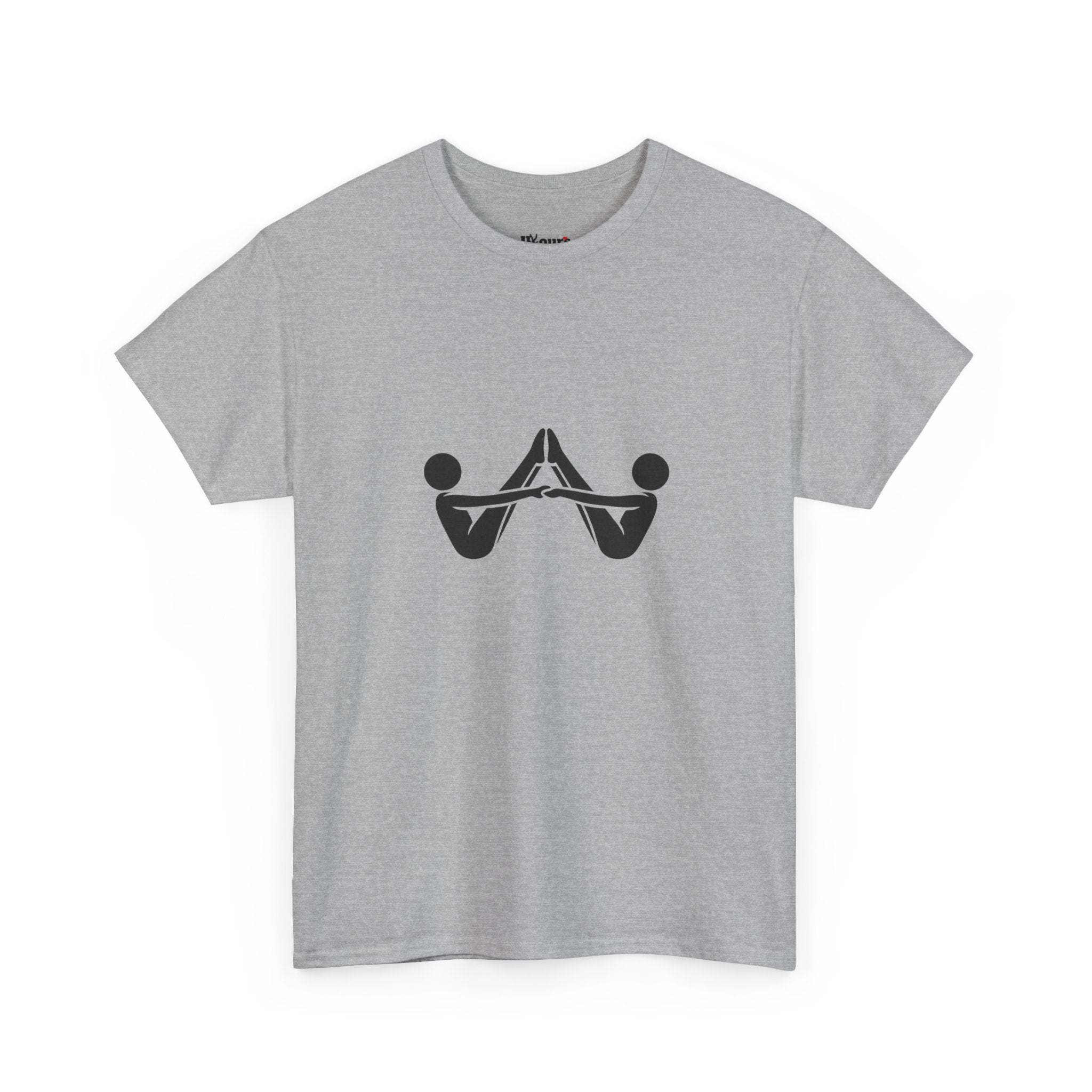 Abstract Mirror Hands T-Shirt — Minimalist Geometric Graphic Tee
