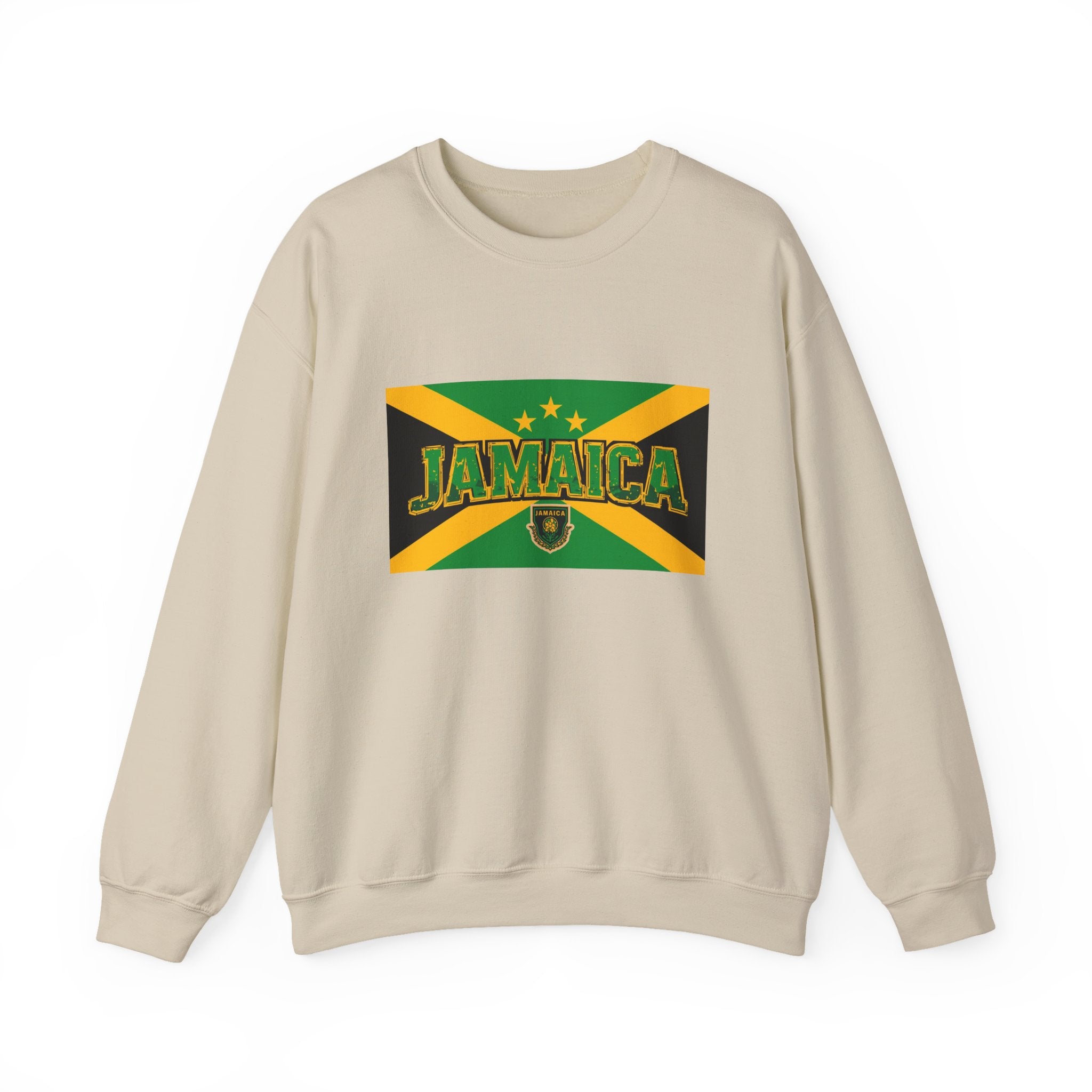 Jamaica Flag Crewneck Sweatshirt — Retro Jamaica Graphic Pullover