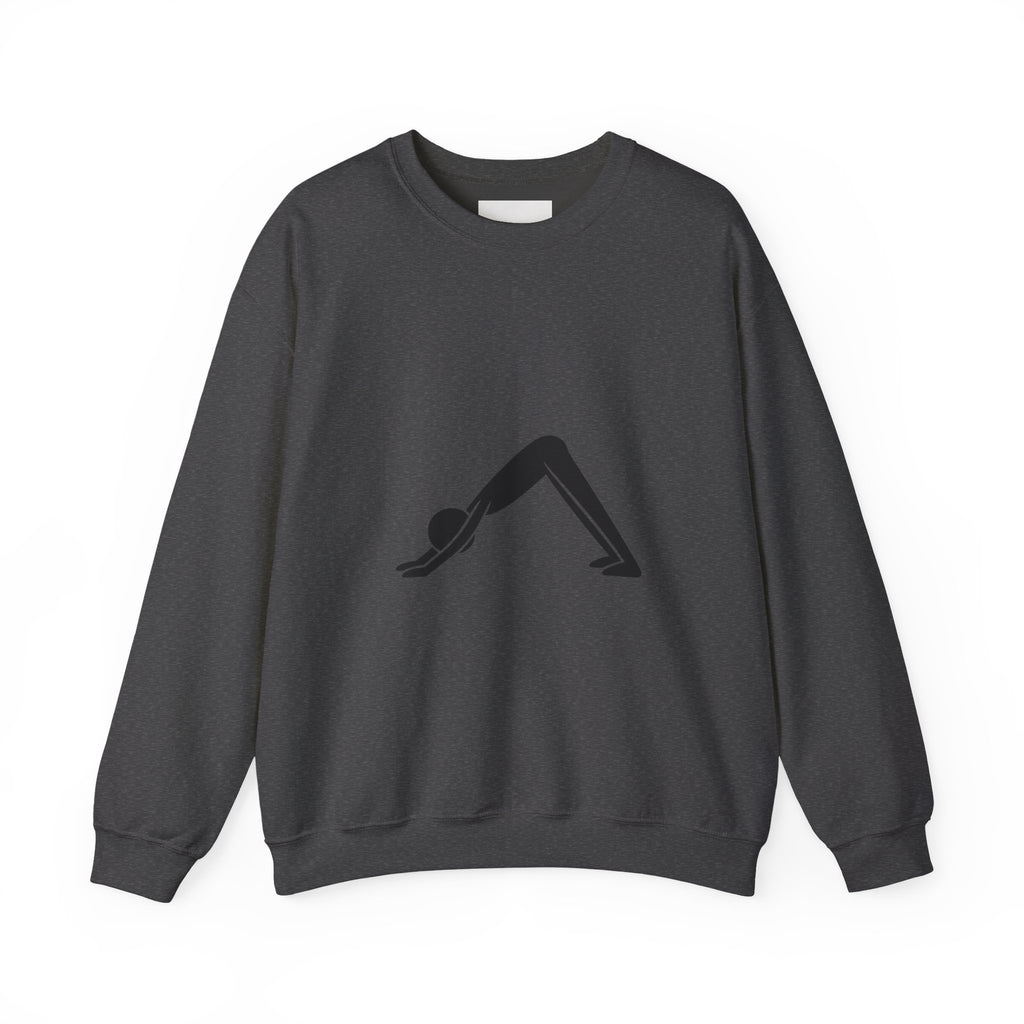 Yoga Downward Dog Crewneck Sweatshirt — Minimal Yoga Pose Pullover