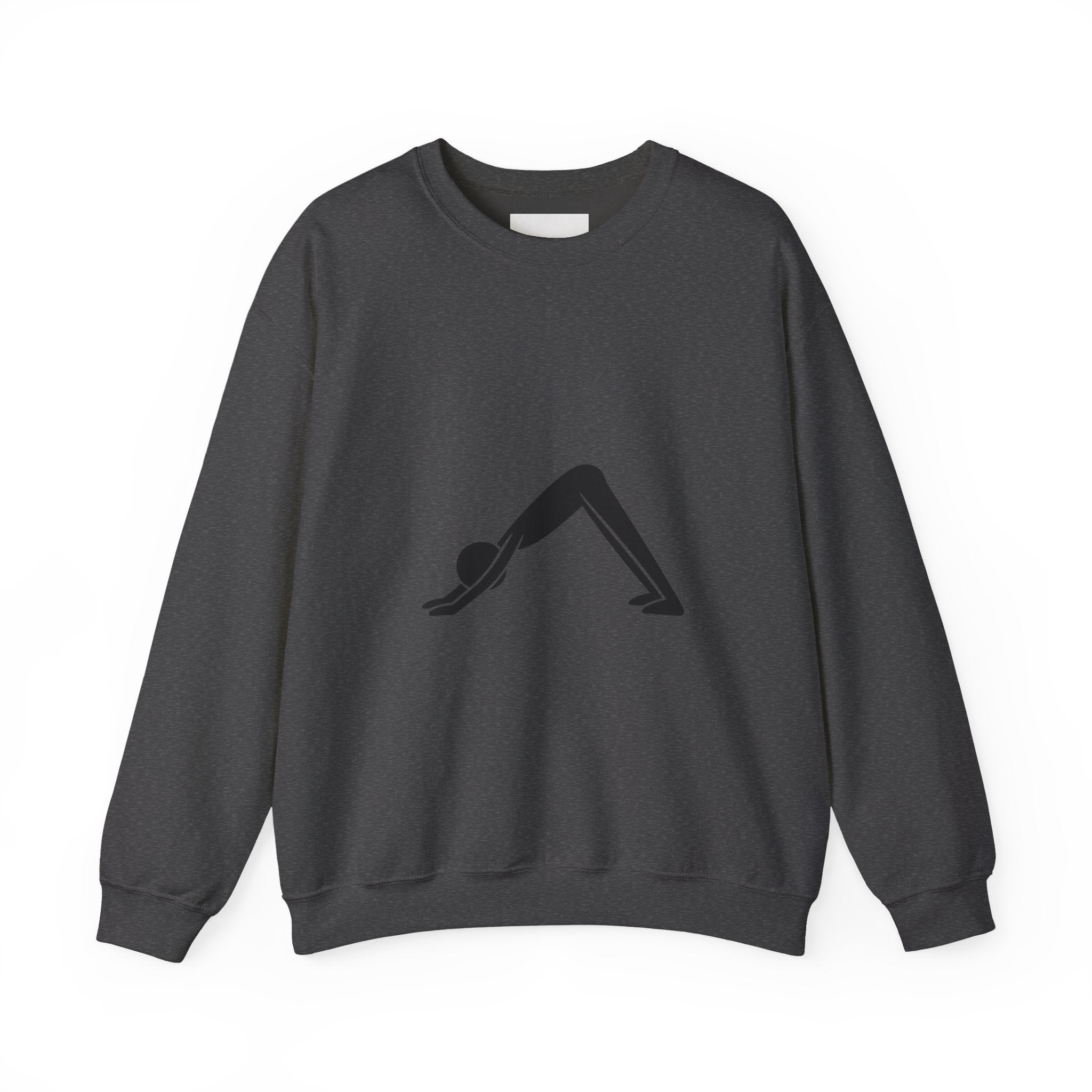 Yoga Downward Dog Crewneck Sweatshirt — Minimal Yoga Pose Pullover
