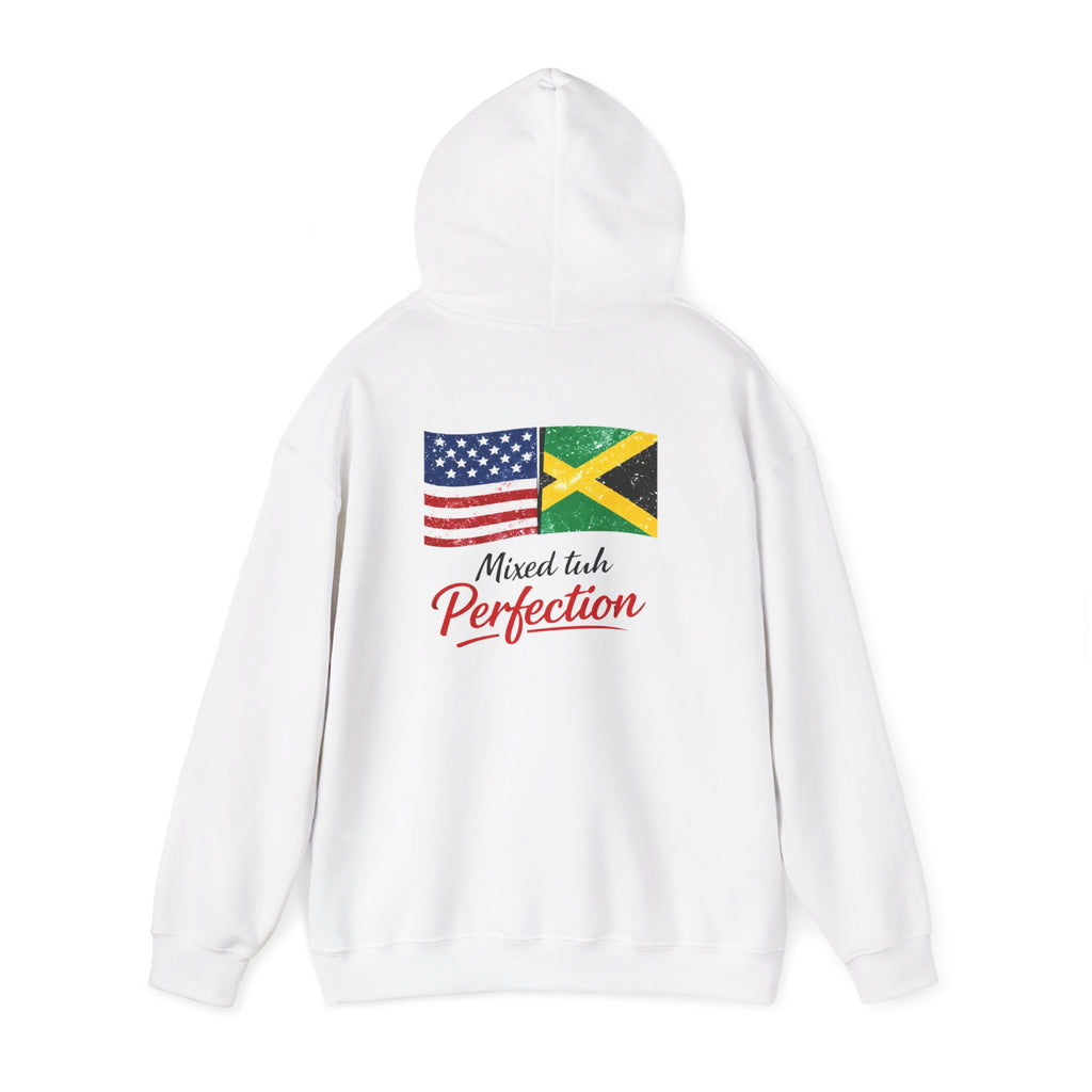 Jamaican American Flags Hoodie — "Mixed tuh Perfection" Pride Pullover