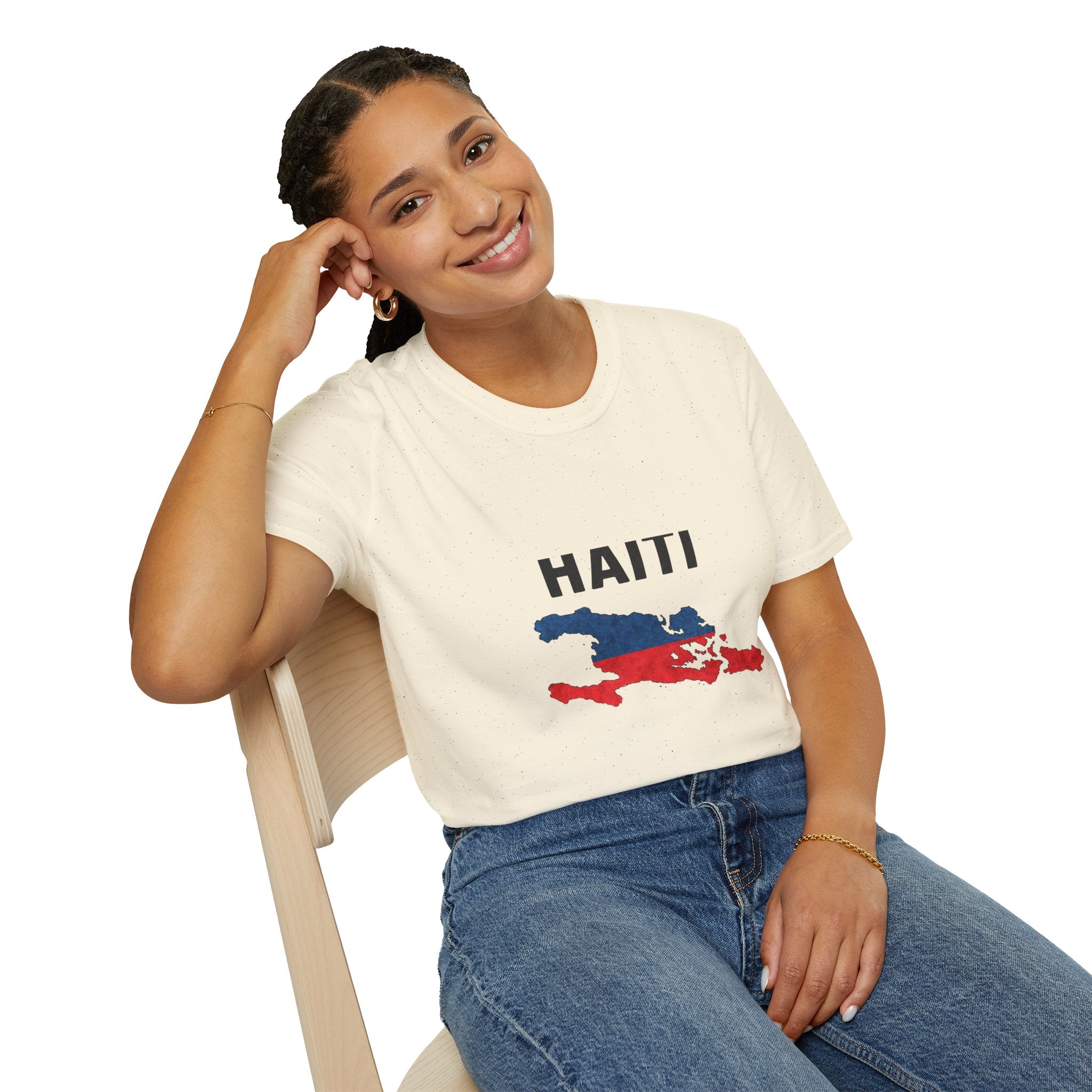 Haiti Flag Map T-Shirt — Patriotic Haiti Map Tee