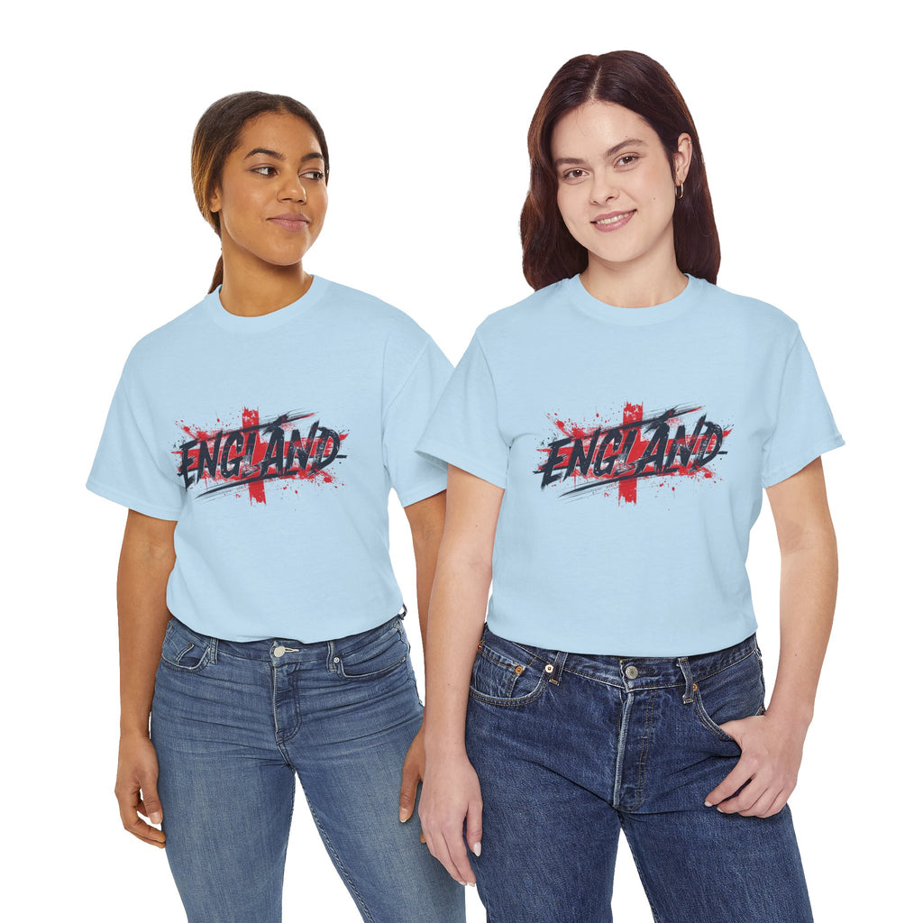 England Graphic T-Shirt — Grunge St. George Cross Football Fan Tee