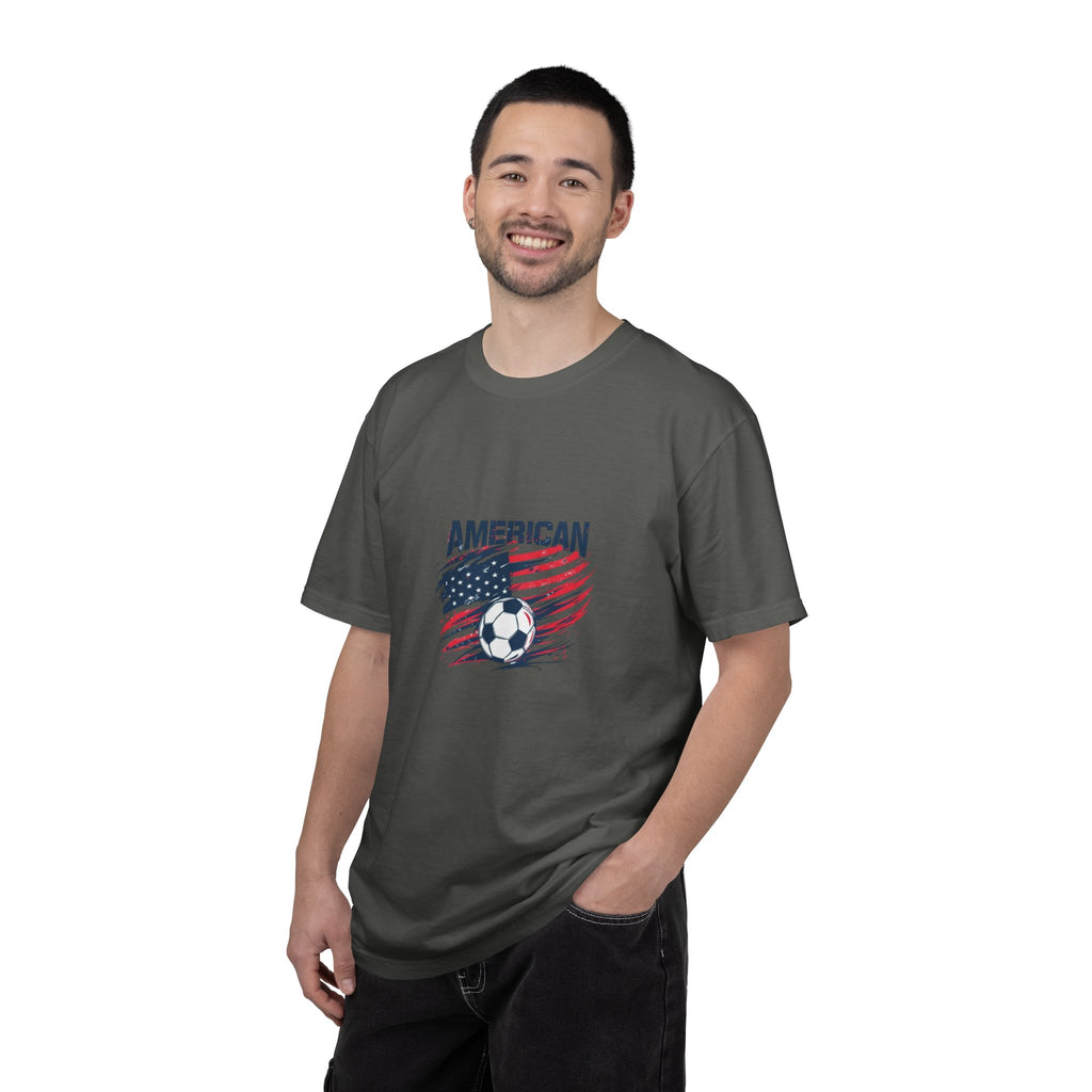 Soccer USA T-Shirt – "American" Flag & Soccer Ball Graphic