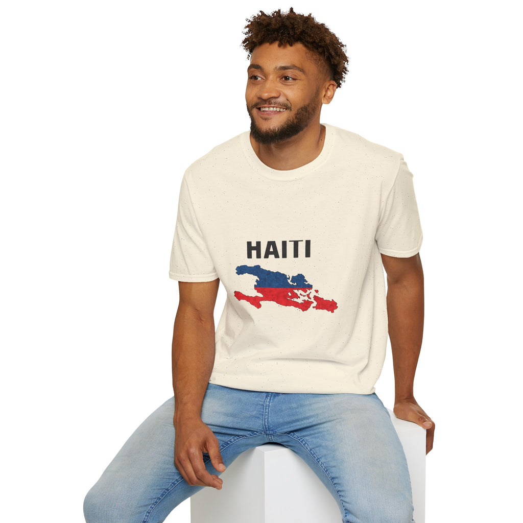 Haiti Flag Map T-Shirt — Patriotic Haiti Map Tee