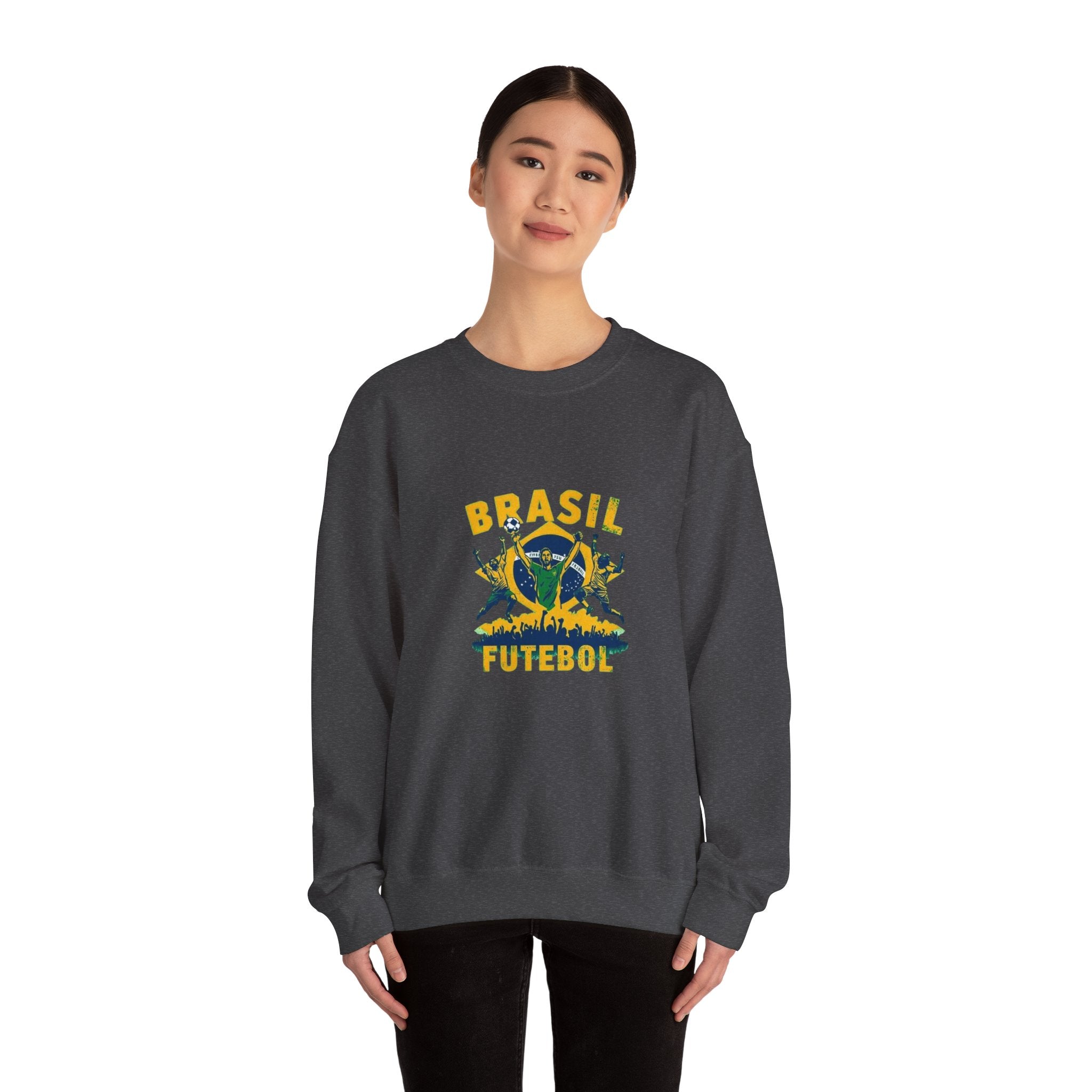 Brasil Futebol Crewneck Sweatshirt — Brazilian Soccer Graphic Pullover