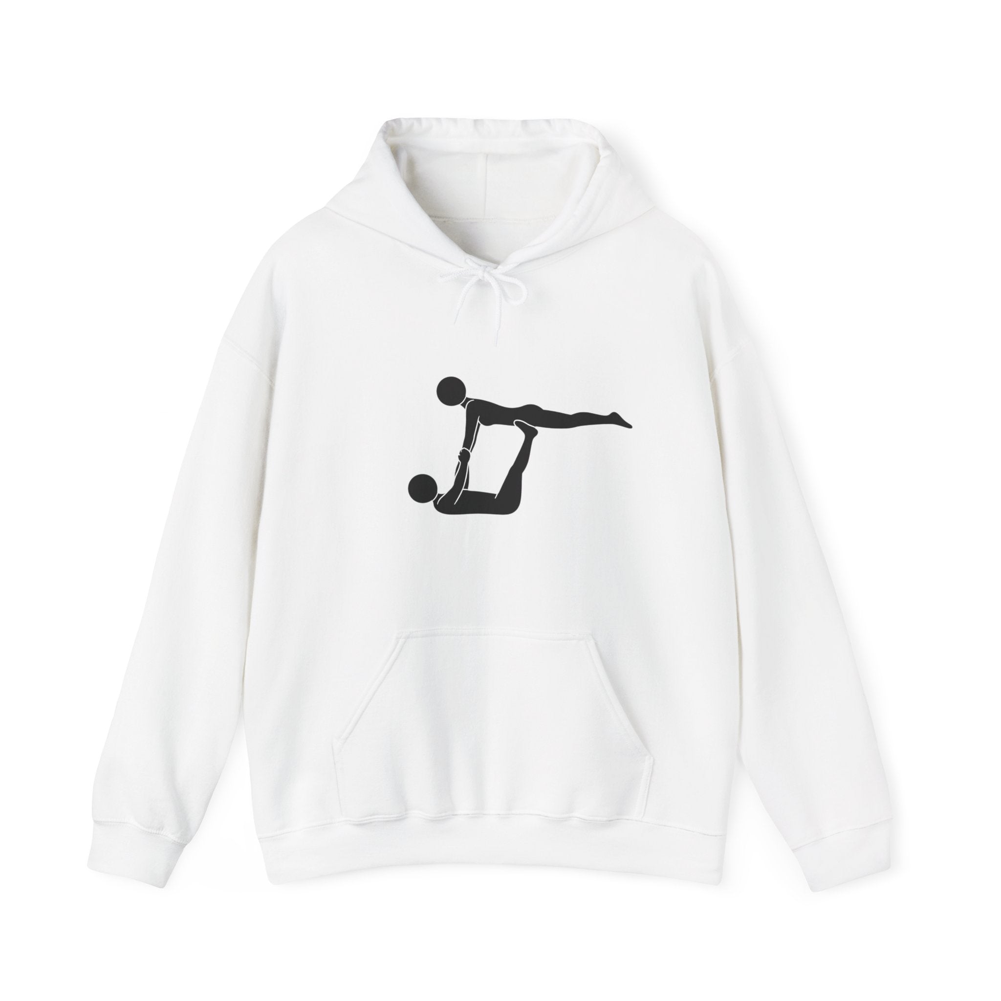 Acro Yoga Partner Pose Hoodie — Silhouette Couples Acrobatics Sweatshirt