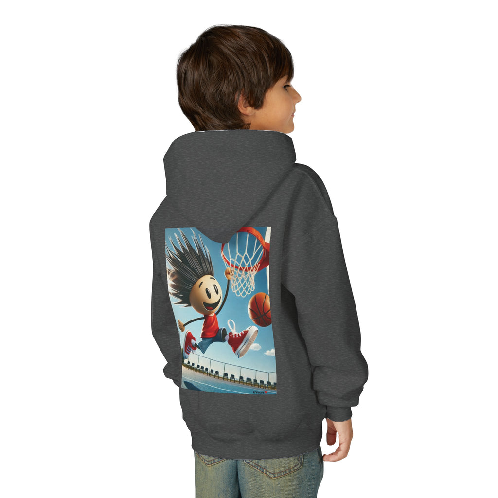 Hoops Champion: Stick Figure Dunk Edition Youth Hoodie Basketball