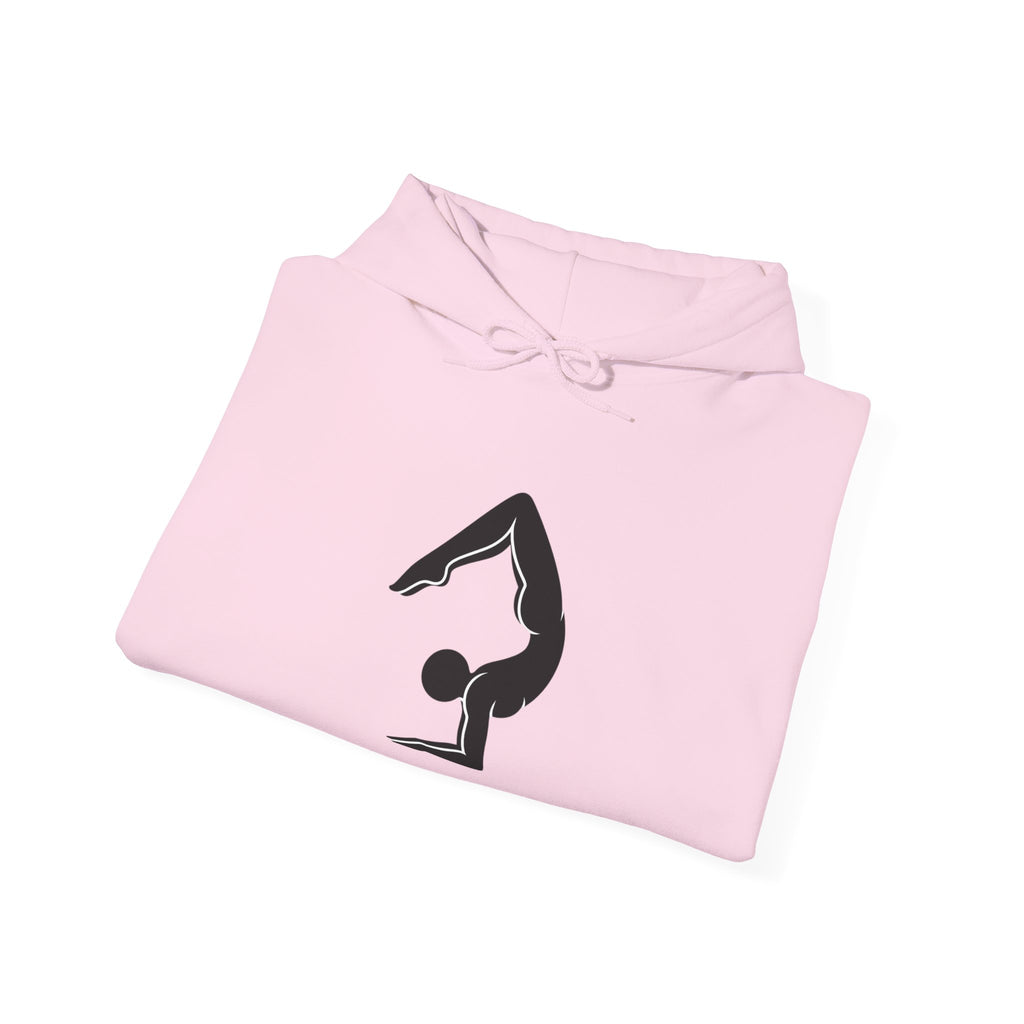 Yoga Pose Hoodie — Minimal Handstand Silhouette Sweatshirt