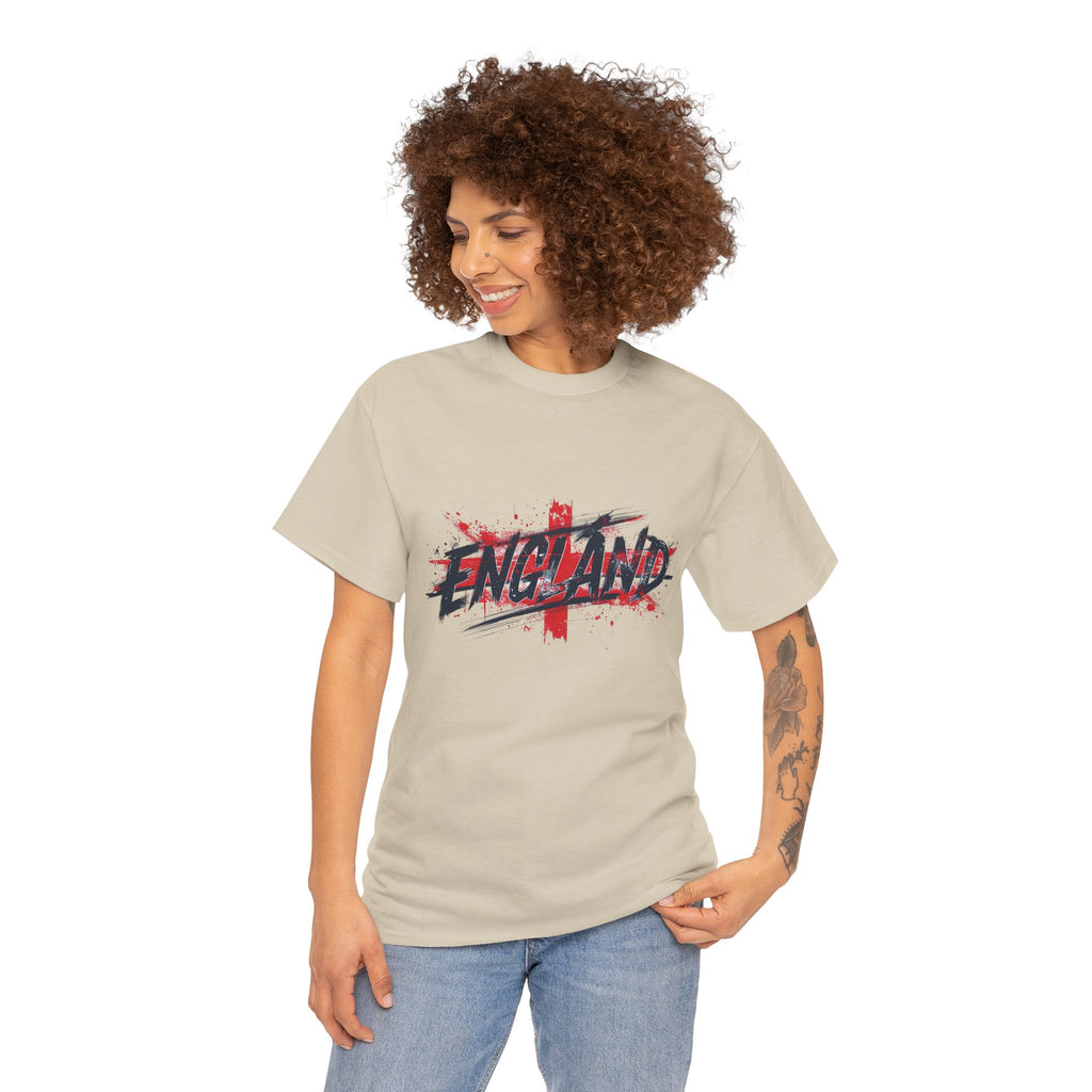 England Graphic T-Shirt — Grunge St. George Cross Football Fan Tee