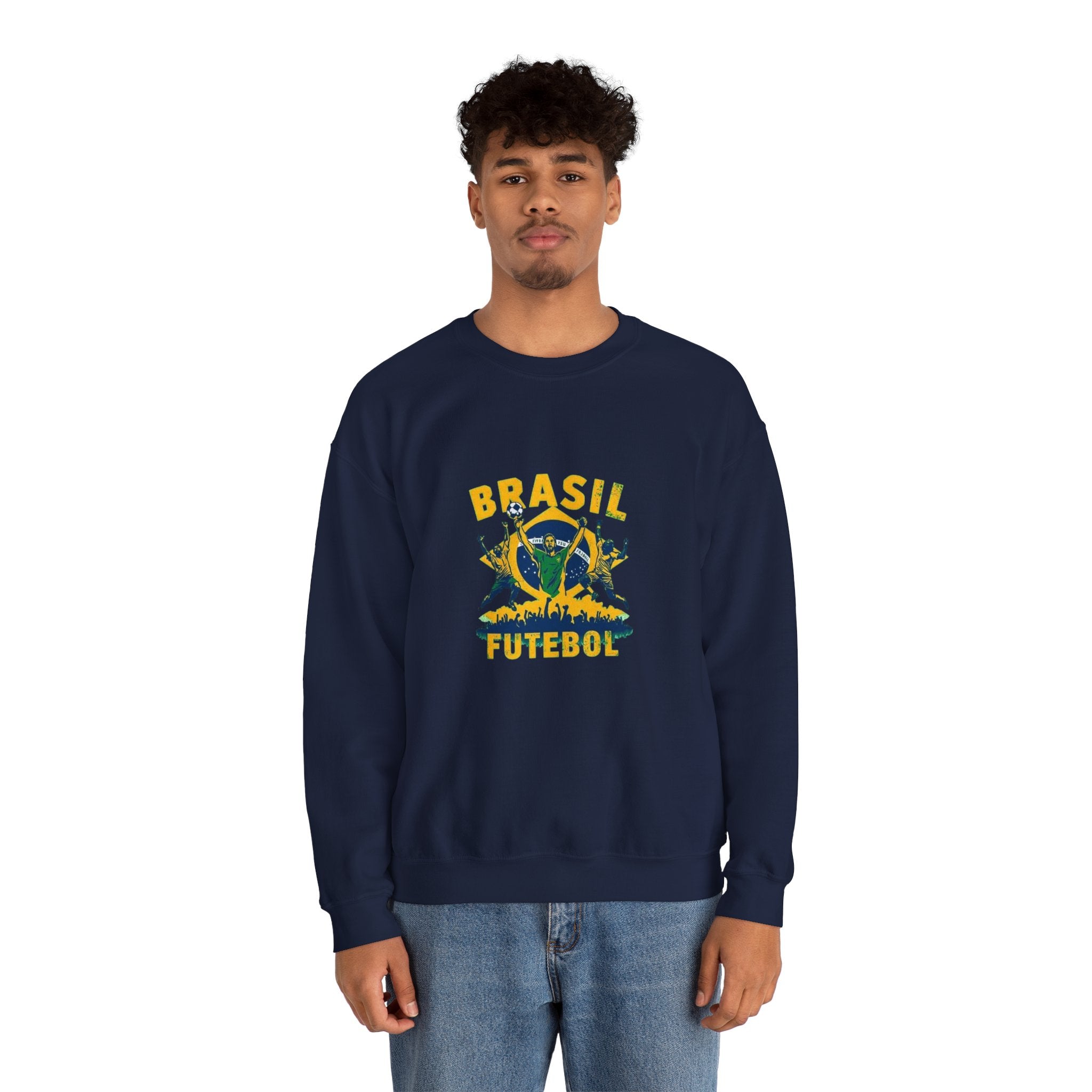 Brasil Futebol Crewneck Sweatshirt — Brazilian Soccer Graphic Pullover